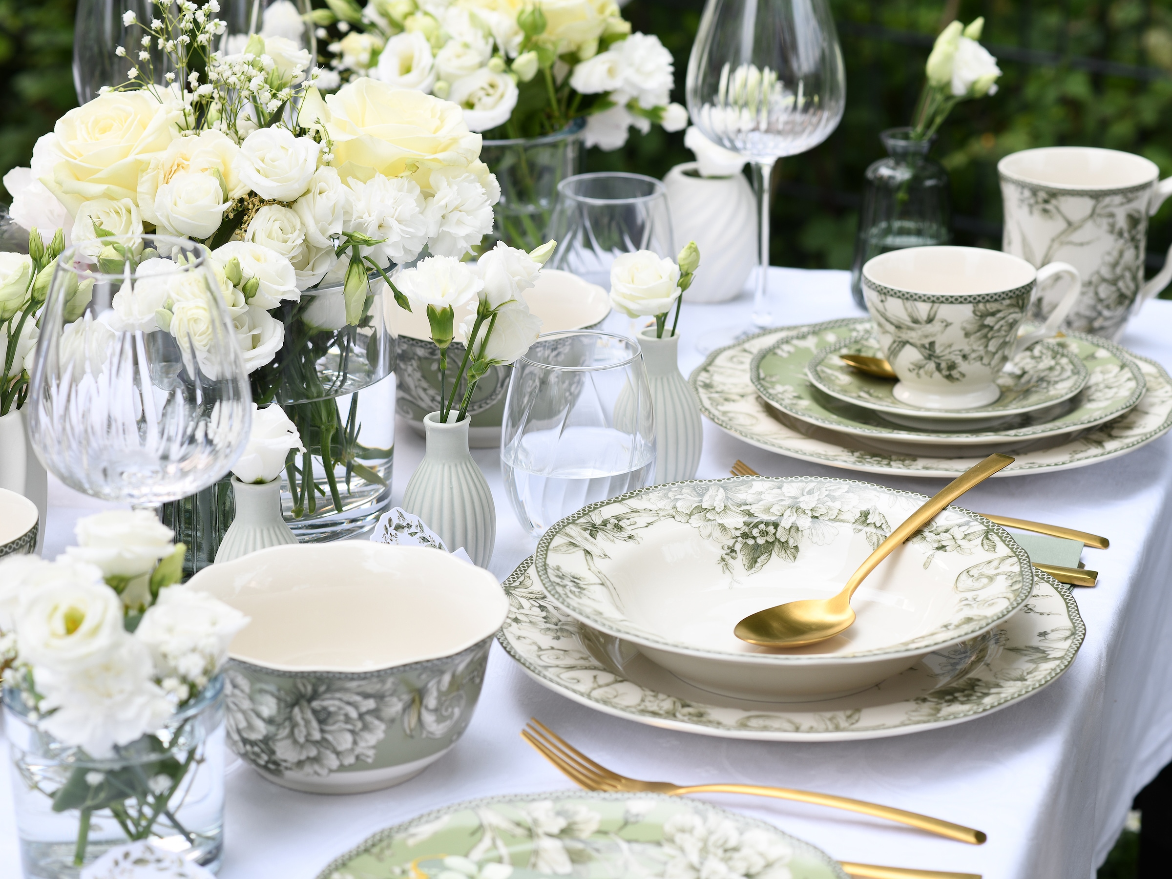 CreaTable Kombiservice »Adelaide, Service 20-tlg.« Nostalgischer Vintage Dekor, Elegante Form