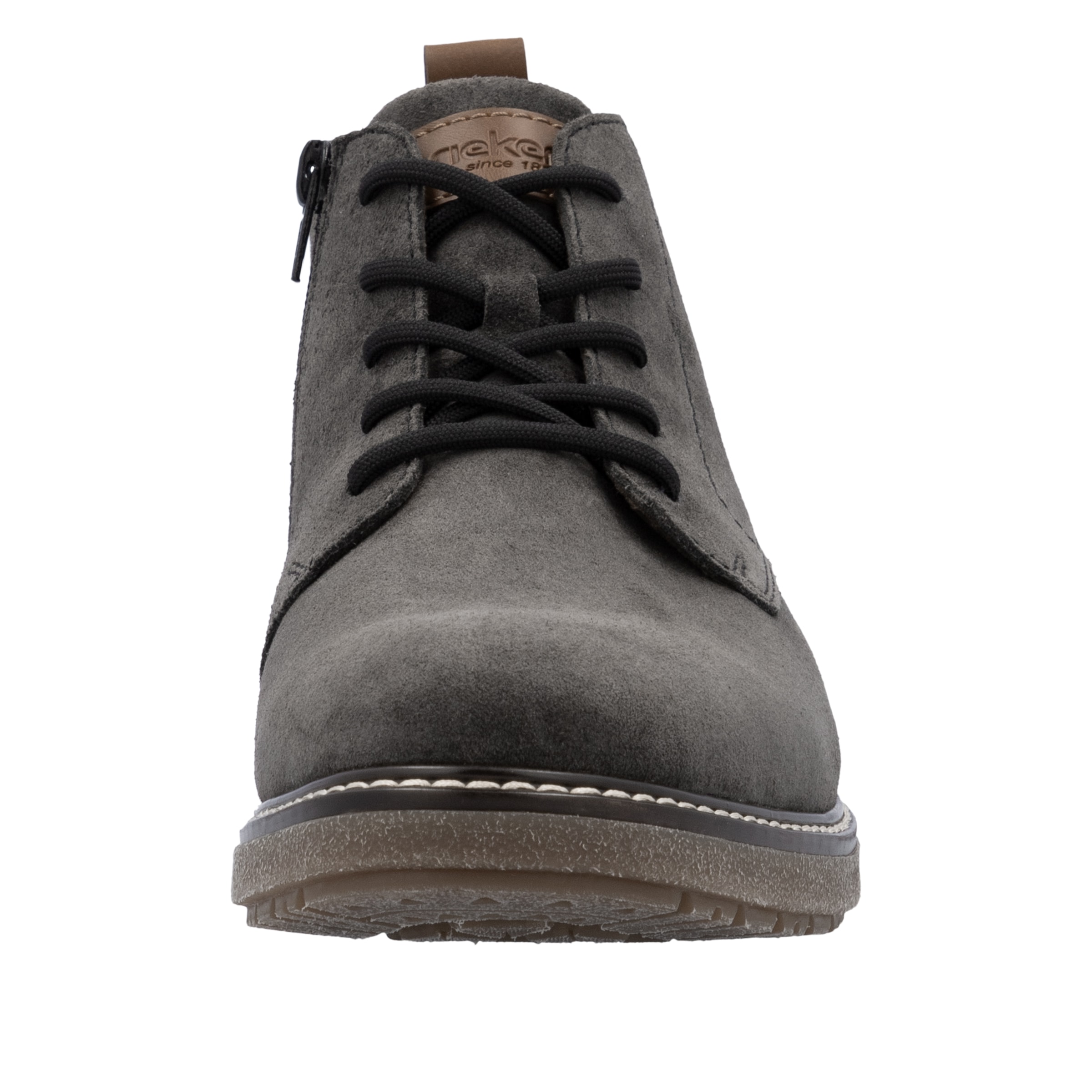 Rieker Schnürstiefelette, Schnürboots, Workerboots, Profilsohle, mit Anziehlasche