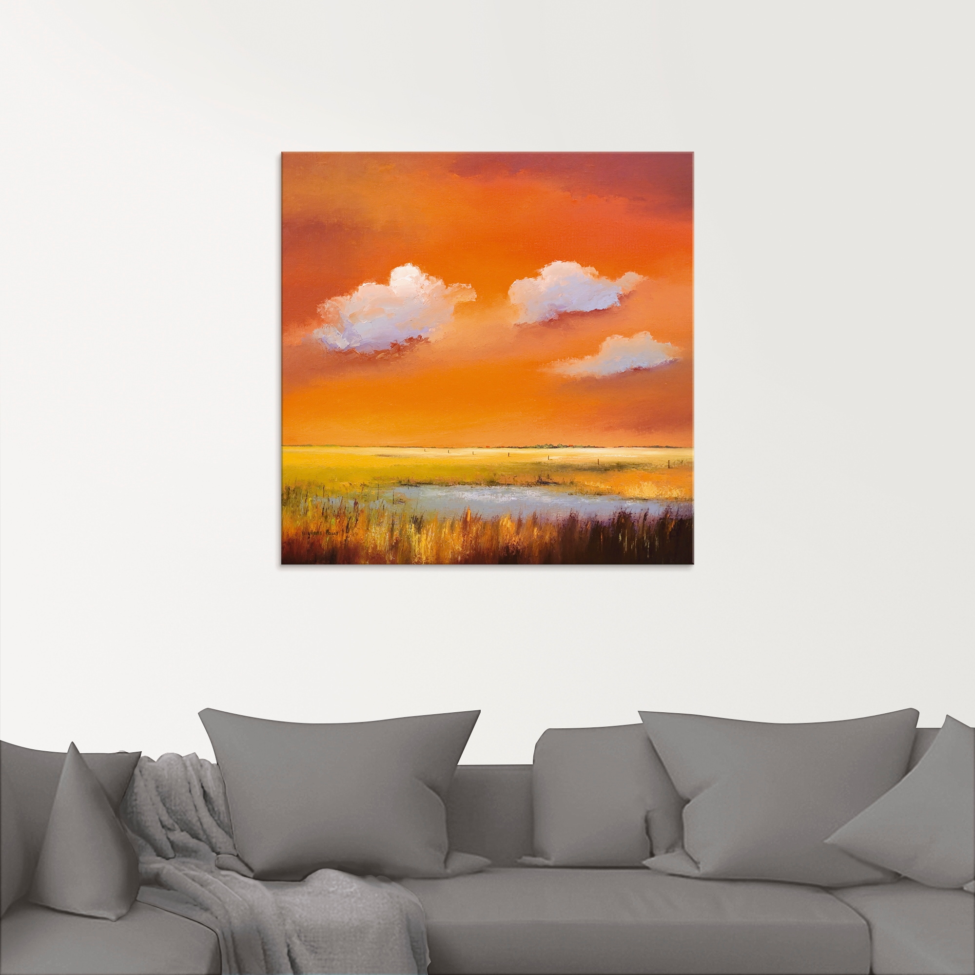 Artland Glasbild »Abend I«, Himmel, (1 St.), in verschiedenen Größen
