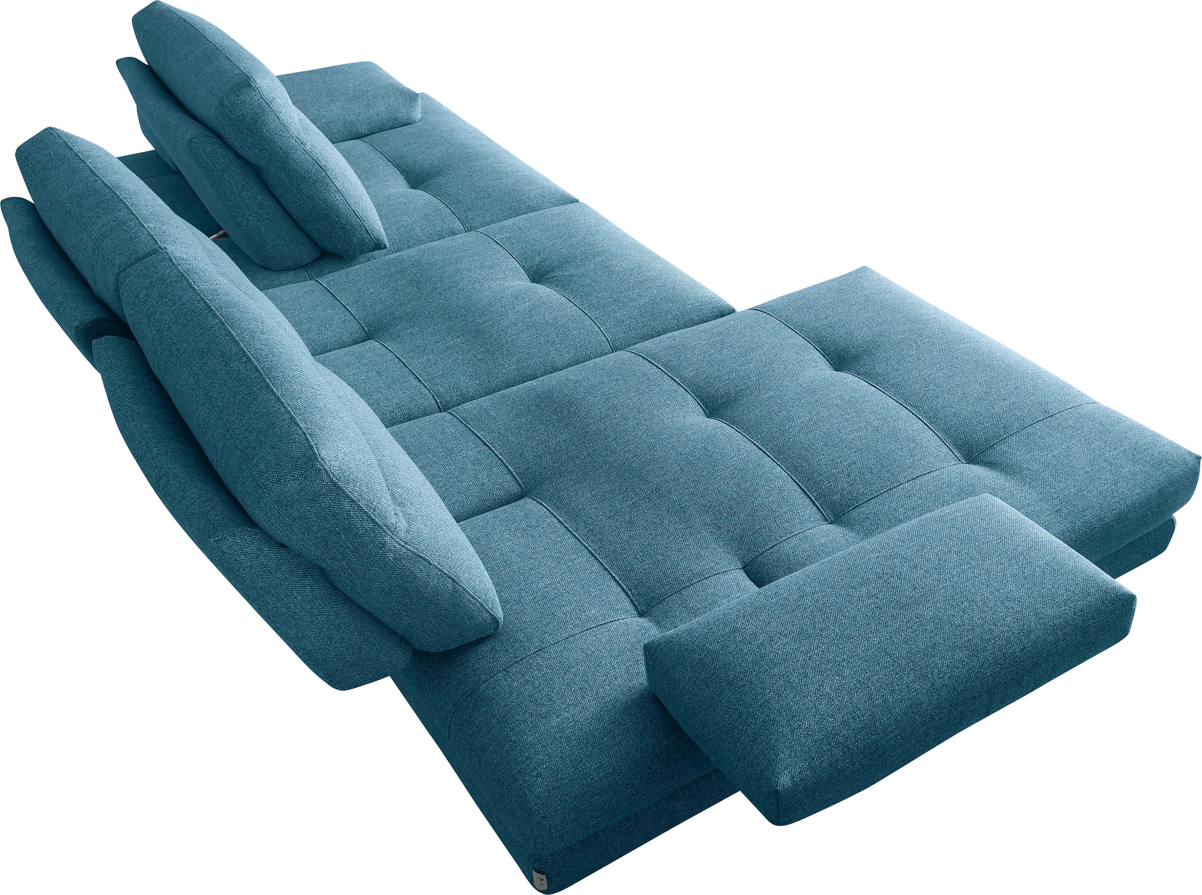 CALIA ITALIA Ecksofa »Toby Wing, L-Form, Multifunktionssofa, edel und bequem« inkl. Sitztiefenverstellung und Armlehnfunktion, Füße in schwarz matt