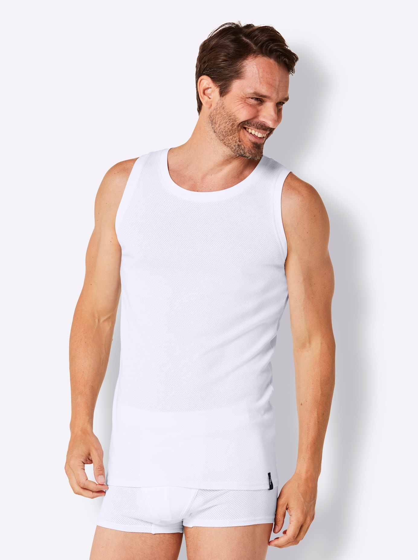 Wäschepur Herren Achselhemd 2 Stk. tlg. in weiß, Größe 8