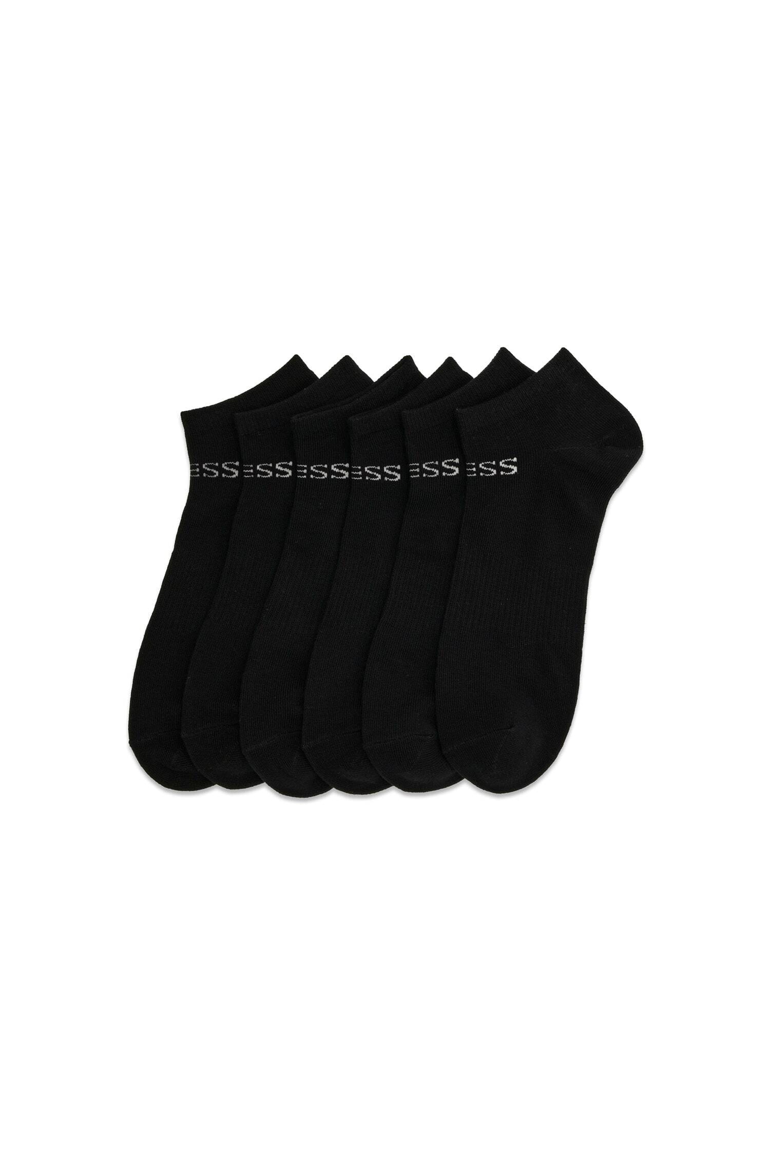 Guess Sneakersocken »SNEAKER SOCKS 6PACK« 6 Paar tlg. mit Logoschriftzug