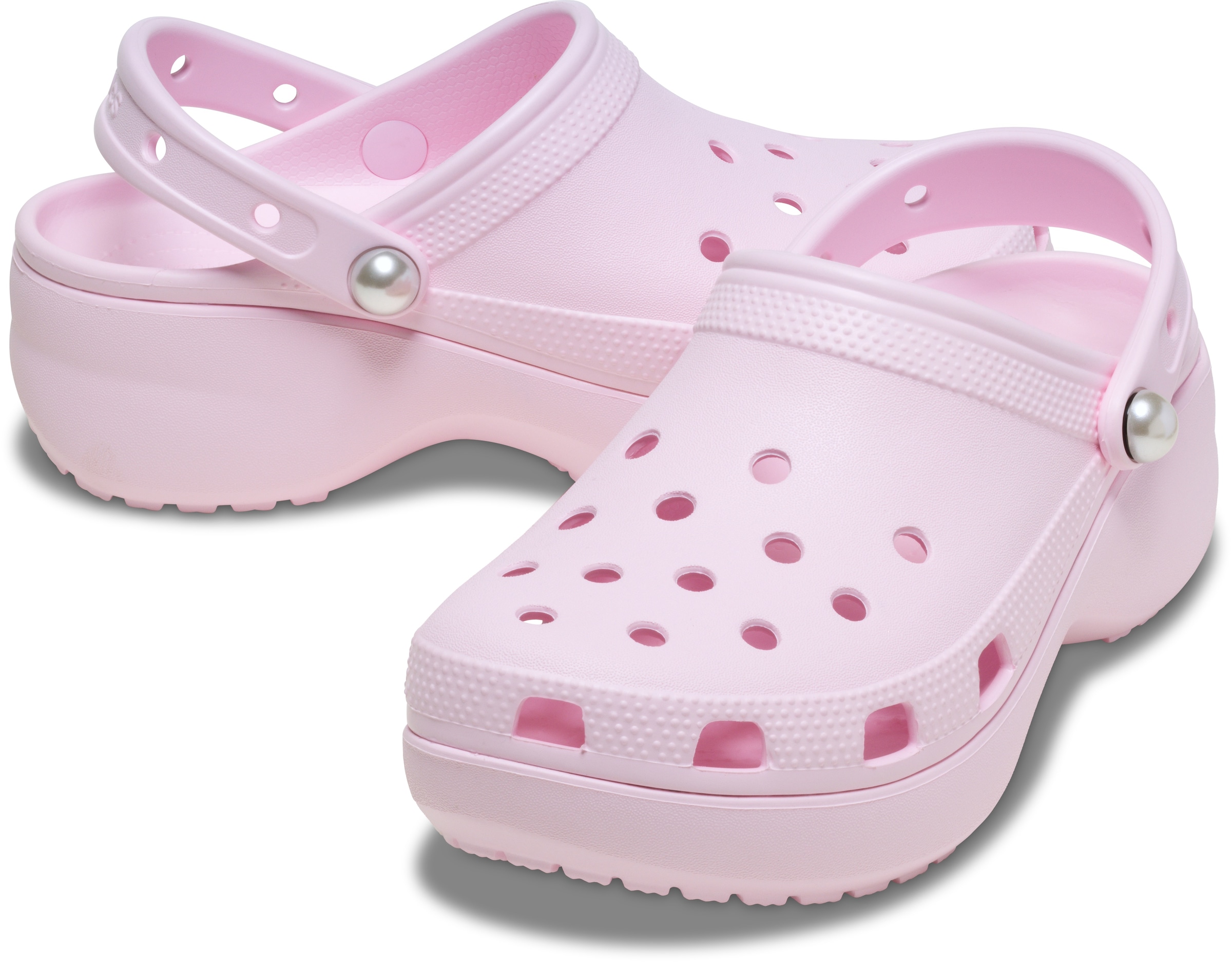 Crocs Clog »Classic Platform Pearl Clog«, Plateaschuh, Sandale mit Zierperlen
