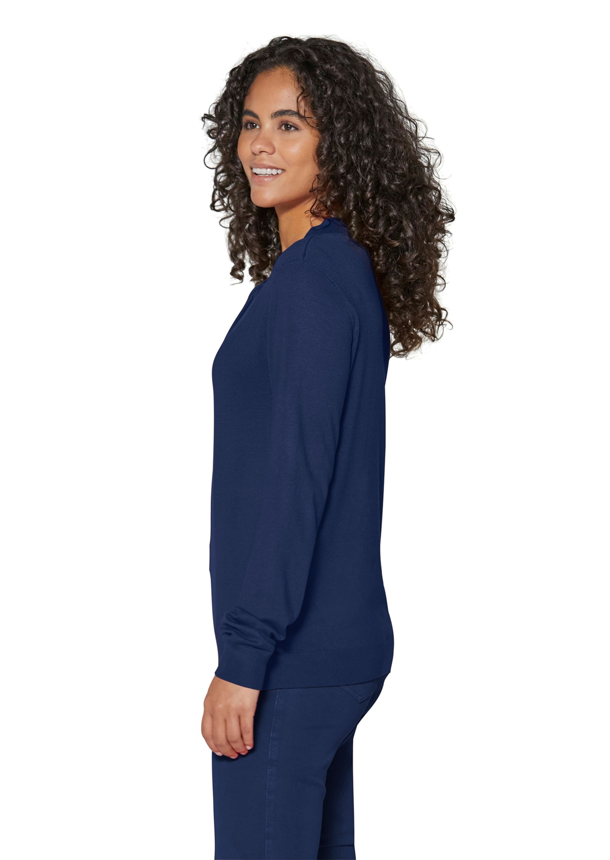 MADELEINE Longpullover »Pullover Pullover mit Knoten am Stehkragen«