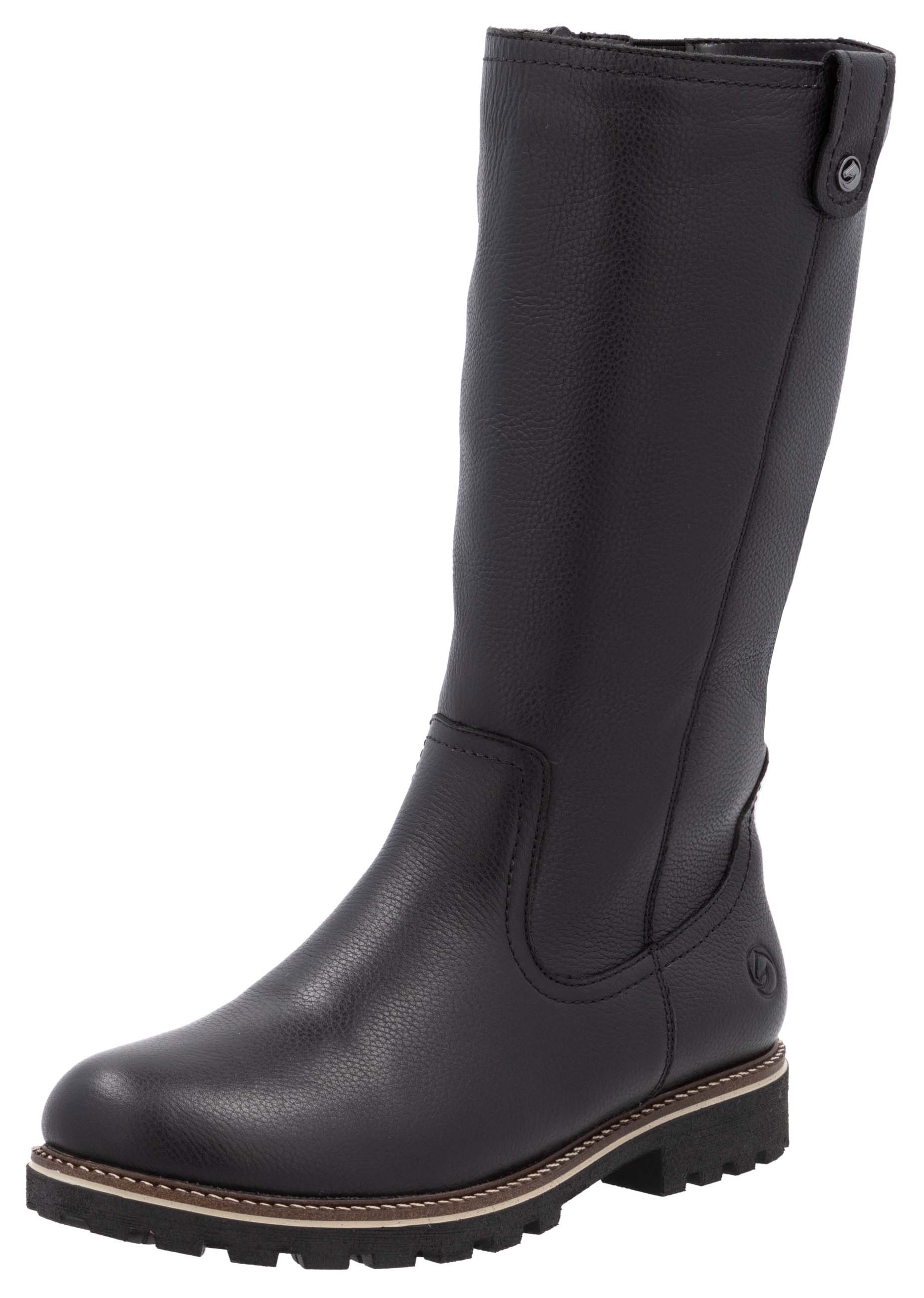 Remonte Winterstiefel, Blockabsatz, Stiefel, Langschaftstiefel mit Innenreißverschluss