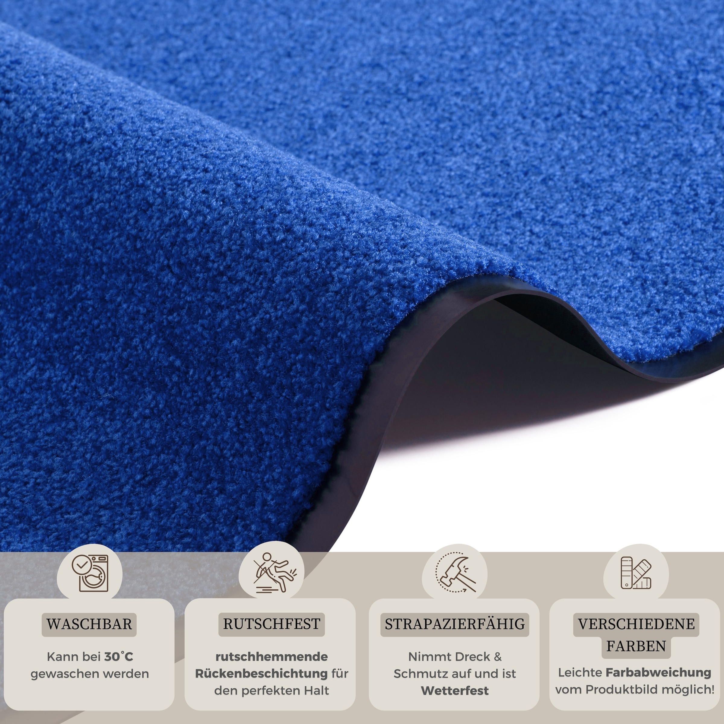 HANSE Home Fußmatte »Wash & Clean«, rechteckig, 7 mm Höhe, Schmutzfangmatte, Türmatte, Innen und Außen, Teppich, Läufer, waschbar