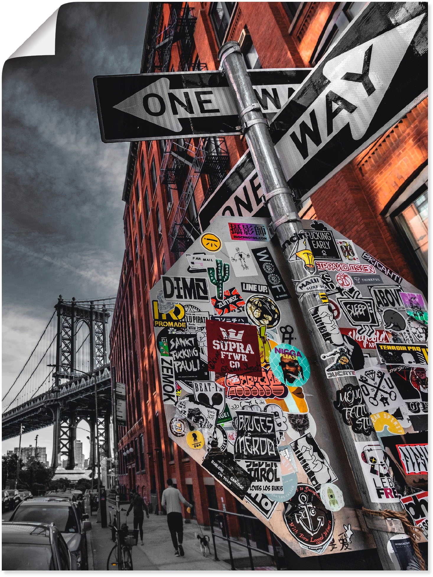 Wandbild »New York Street Fotografie«, Amerika, (1 St.), als Alubild, Outdoorbild,...