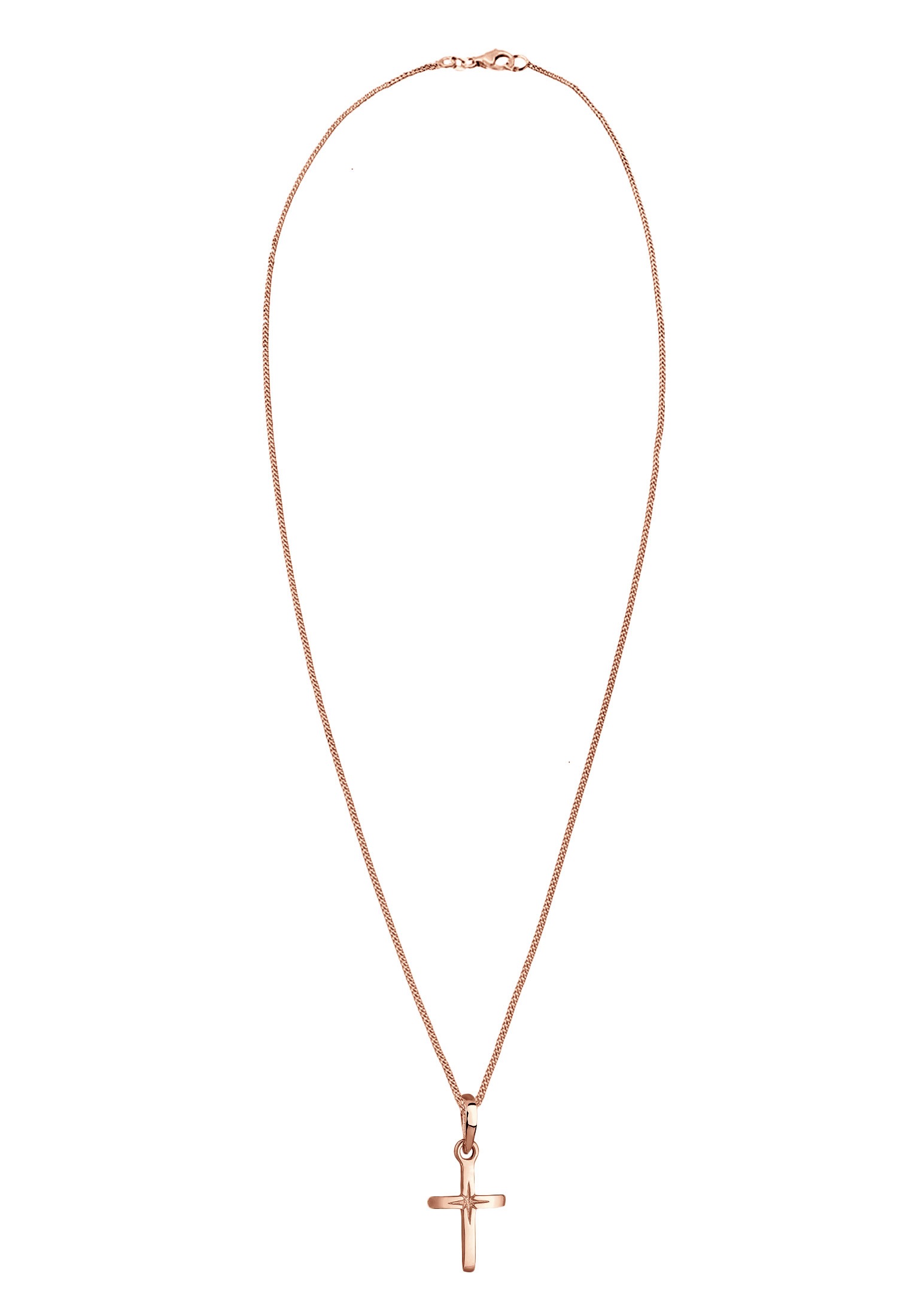 Elli Kette mit Anhänger »Halskette Kreuz Religion Stern Details 925 Silber«
