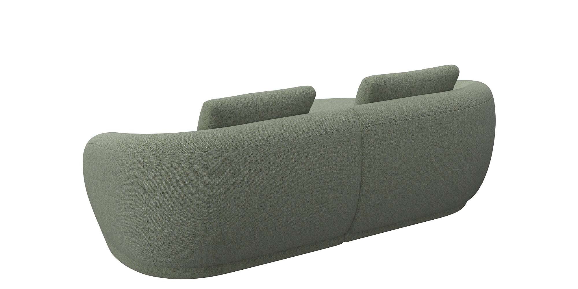FLEXLUX Wohnlandschaft »Torino, rund, L-Form, Sofa-Ecke mit Recamiere, Longchair-Sofa«, Modernes, organisches Sofa-Design, Kaltschaum, Wellenunterfederung