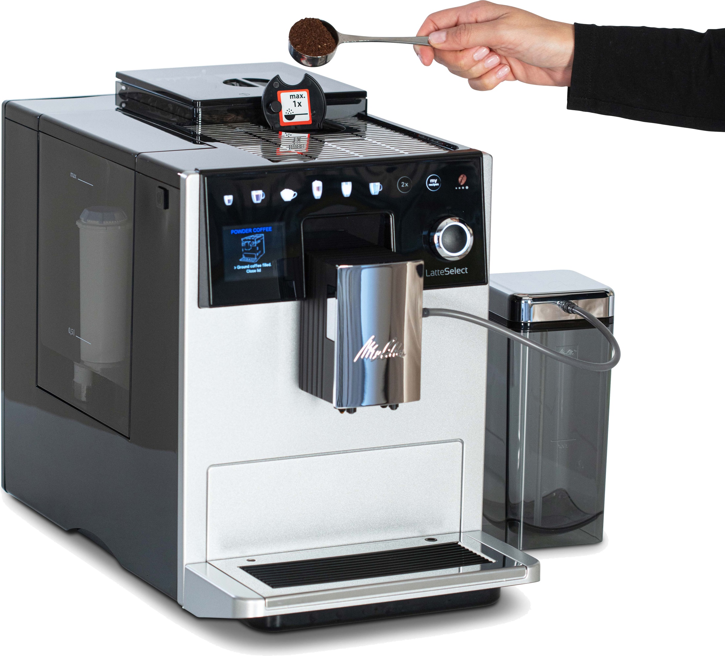 Melitta Kaffeevollautomat »CI Touch® Latte Select F 630-201«, 12 Kaffeekreationen & 6 Benutzerprofile, flüsterleises Mahlwerk