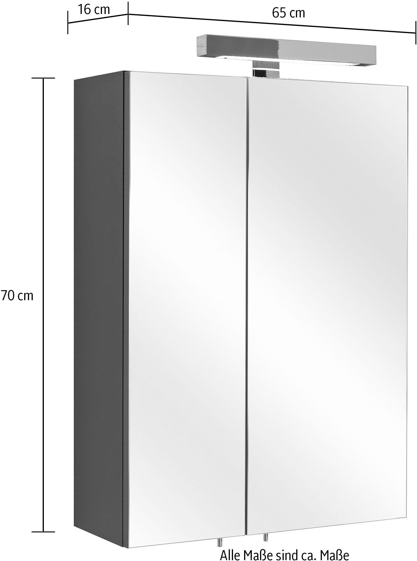 Saphir Badmöbel-Set »Quickset 311 6-teilig, Waschbeckenunterschrank und LED-Spiegelschrank«, (Set, 6 St.), inkl. Türdämpfer, Badezimmer-Set ohne Waschbecken, Badezimmer Schrank