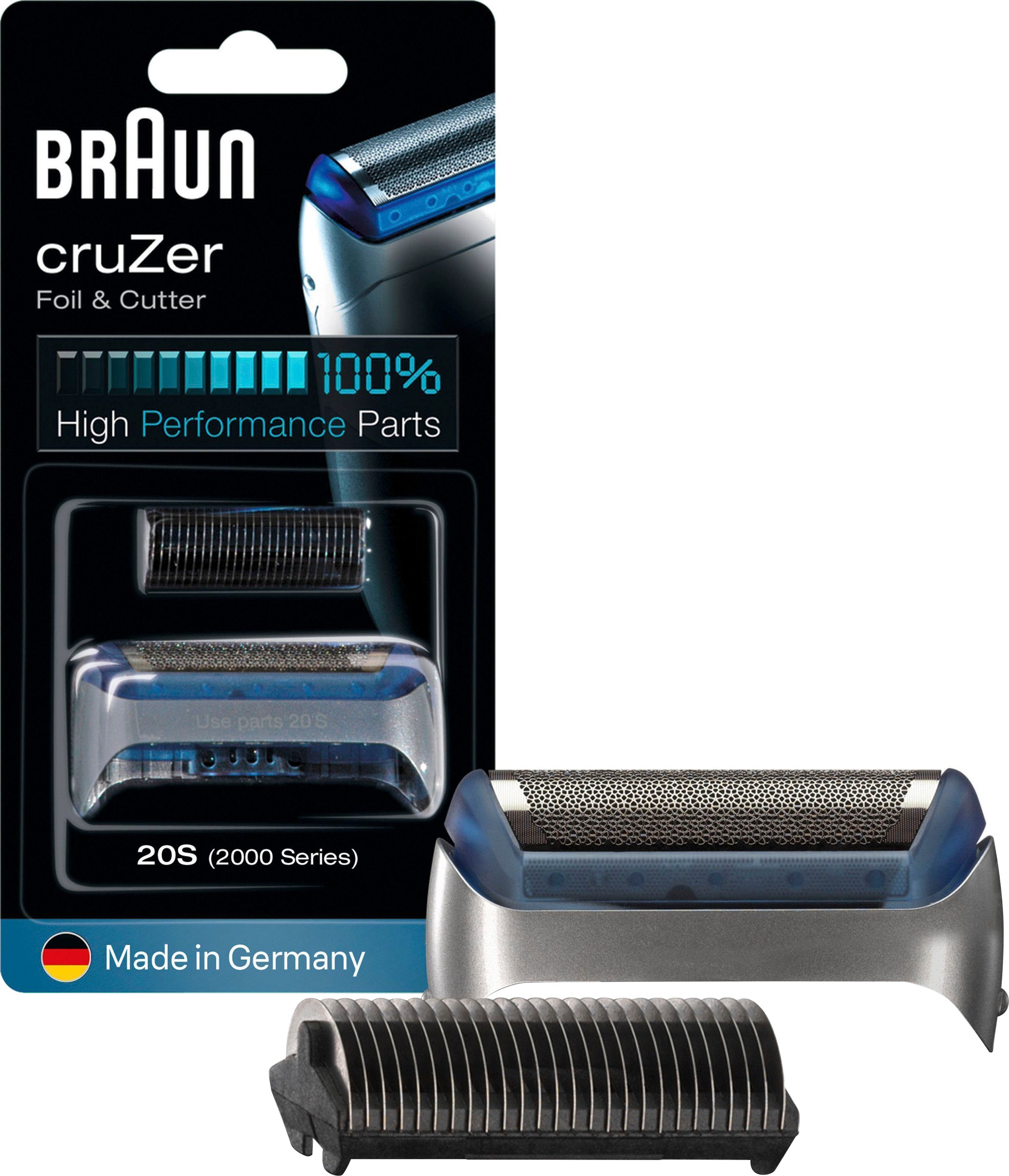 Braun Ersatzscherkopf »Kombipack 20S« in silberfarben