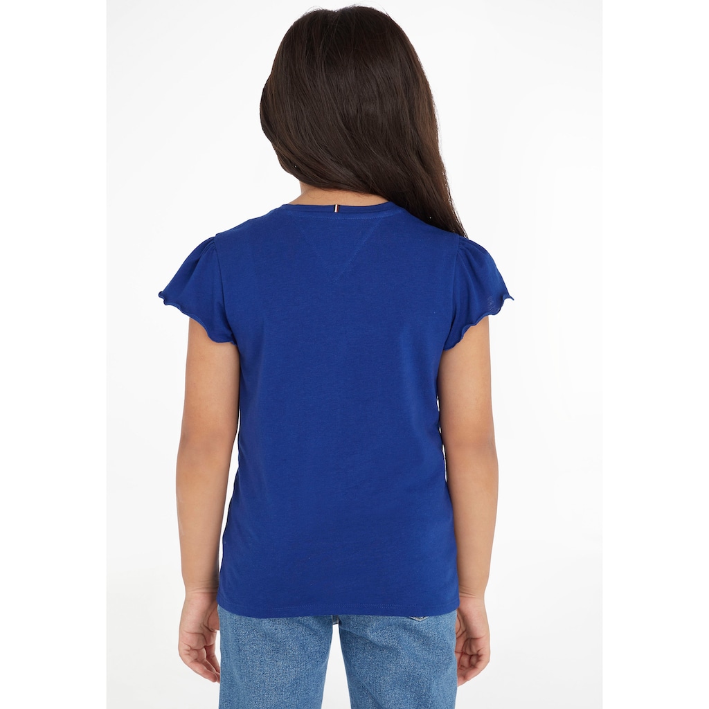 Tommy Hilfiger T-Shirt »ESSENTIAL RUFFLE SLEEVE TOP S/S«