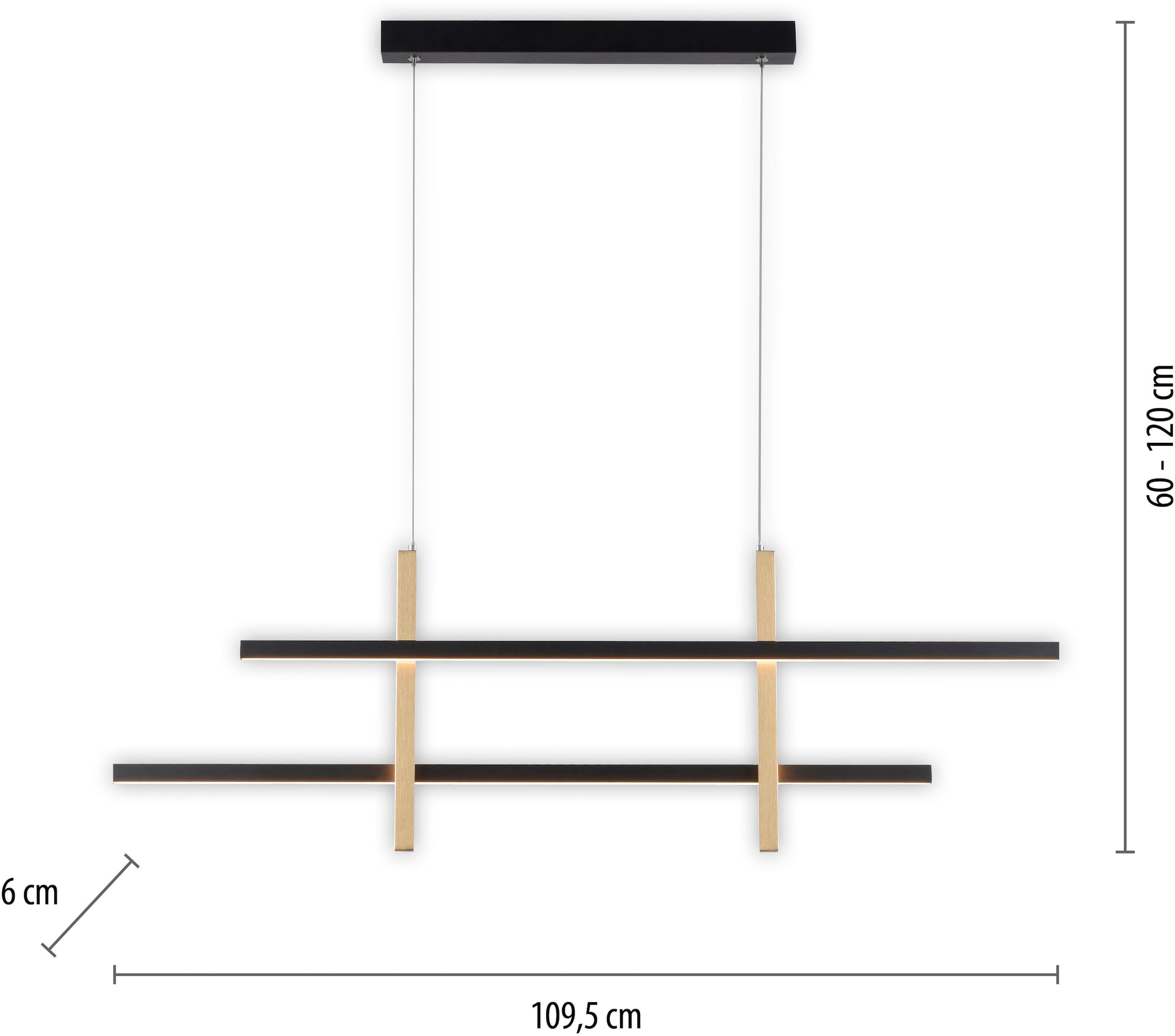 Paul Neuhaus Pendelleuchte »BARRA«, 1 flammig, Leuchtmittel LED-Board | LED fest integriert