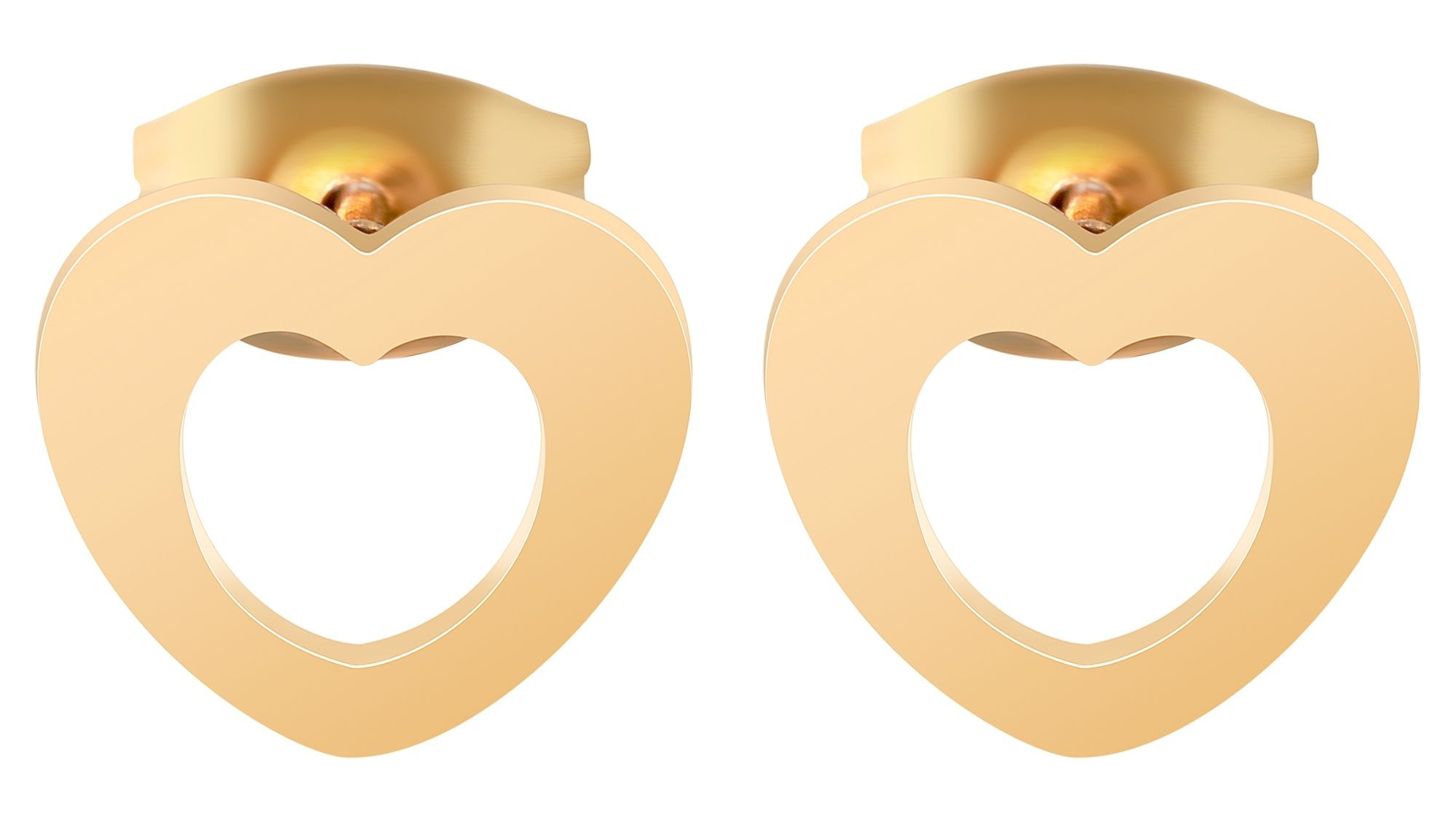 Adelia´s Paar Ohrstecker »Damen Ohrringe ¿ Ohrstecker Herz aus Edelstahl«