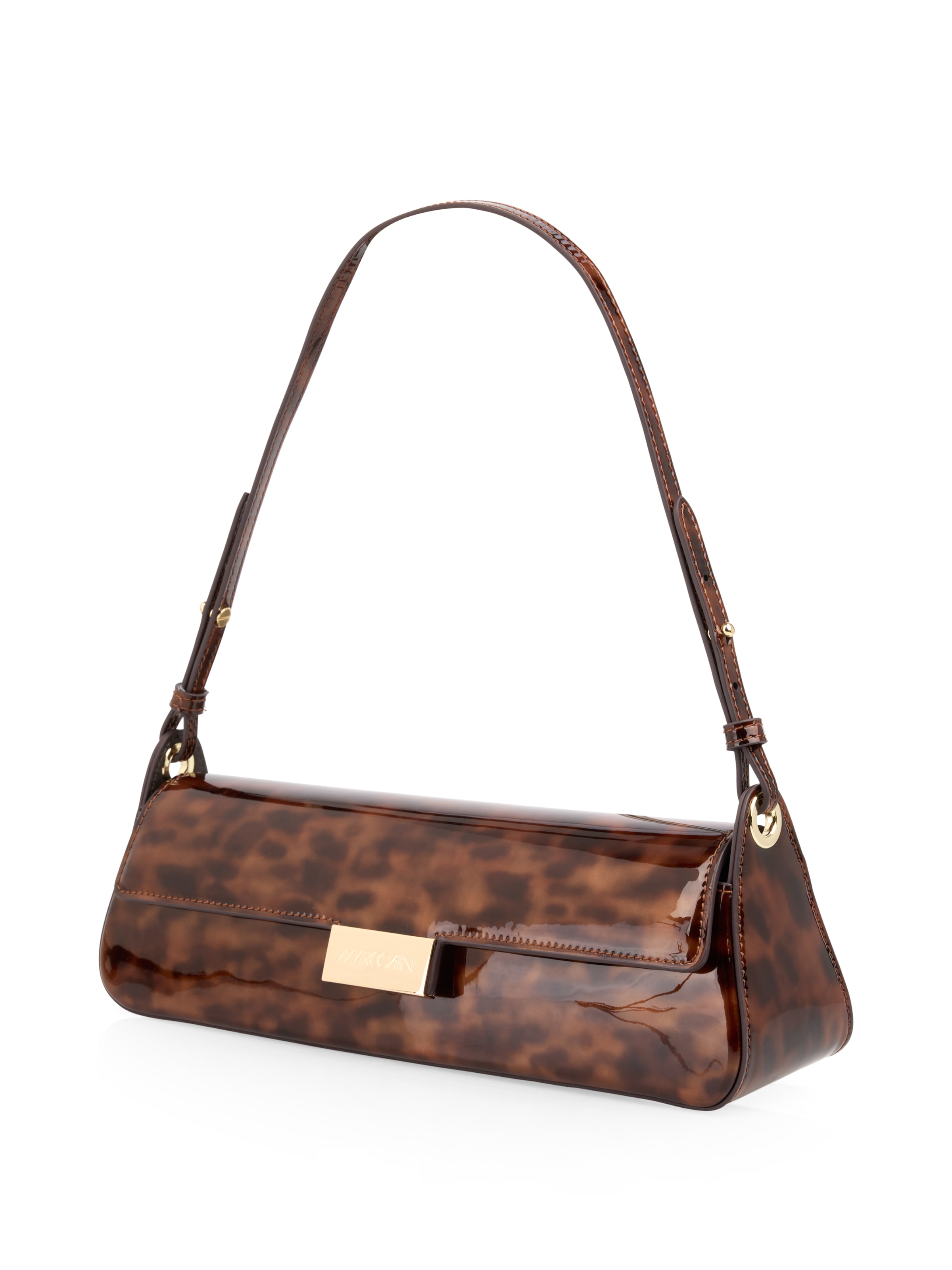 Marc Cain Schultertasche Damen Abendtasche, Handtasche mit Logoschriftzug