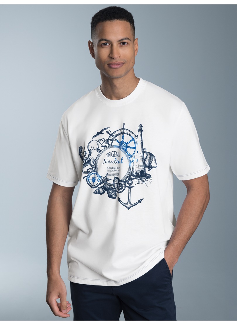 Trigema T-Shirt »TRIGEMA T-Shirt mit maritimem Printmotiv«, (1 tlg.)