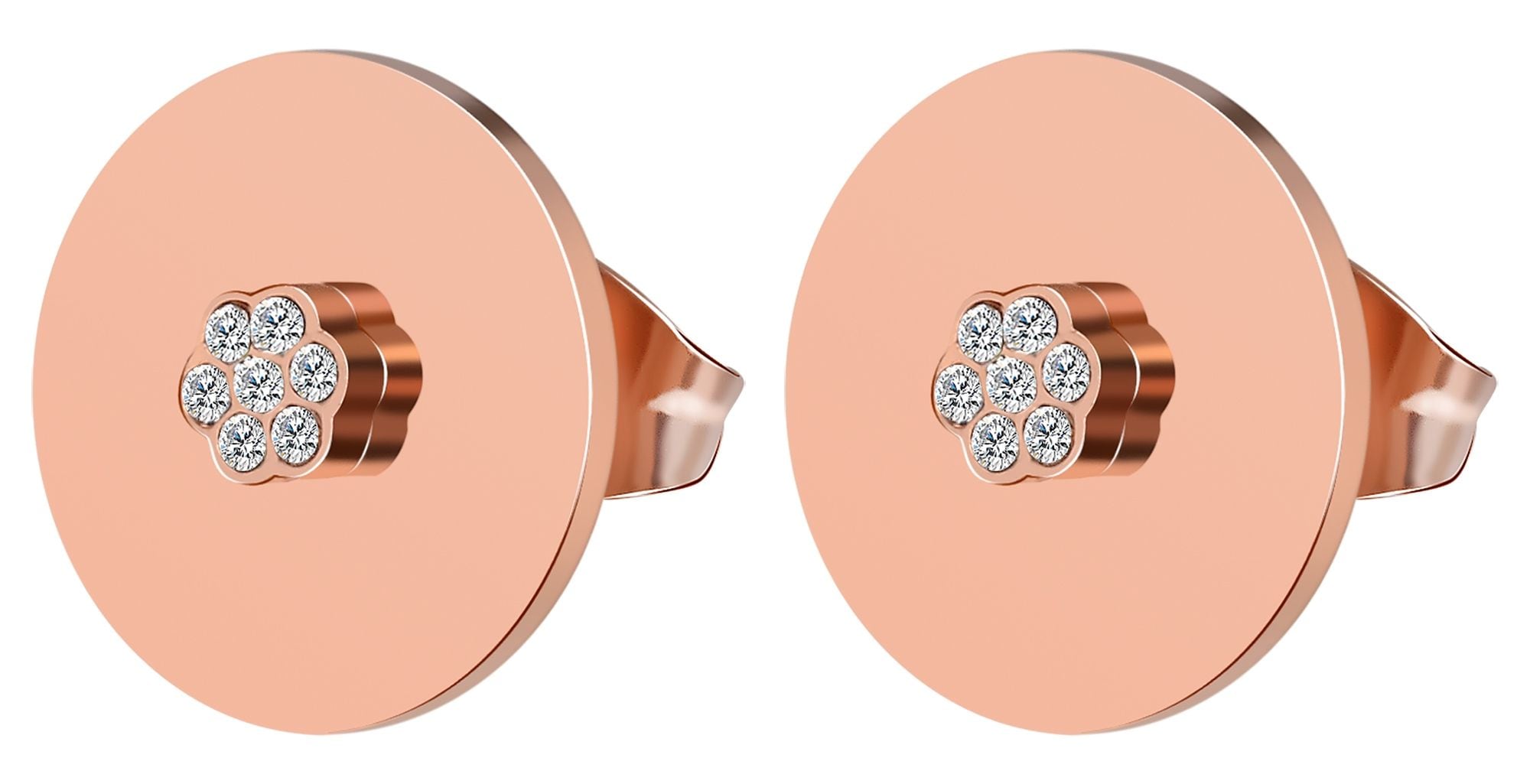 Adelia´s Paar Ohrstecker »Damen Ohrringe ¿ Ohrstecker aus Edelstahl mit Strass Steinchen«