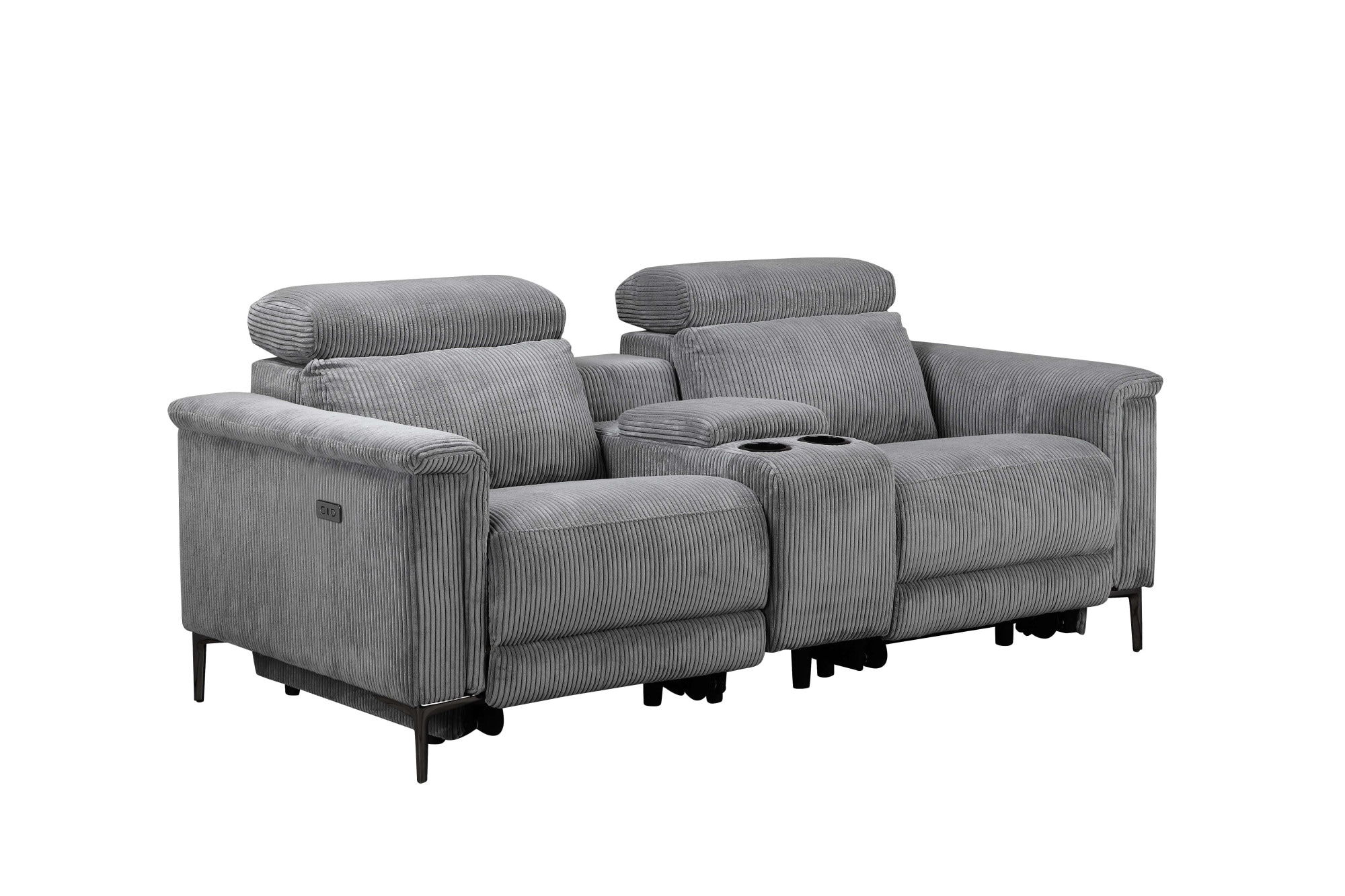 Home affaire 2-Sitzer »Lund in Cord, 2er-Kinosofa, TV-Sessel, Multimedia-Sofa, USB-A,«, m. elektrischer o. manueller Relaxfunktion, Getränkehalter u. Staufach