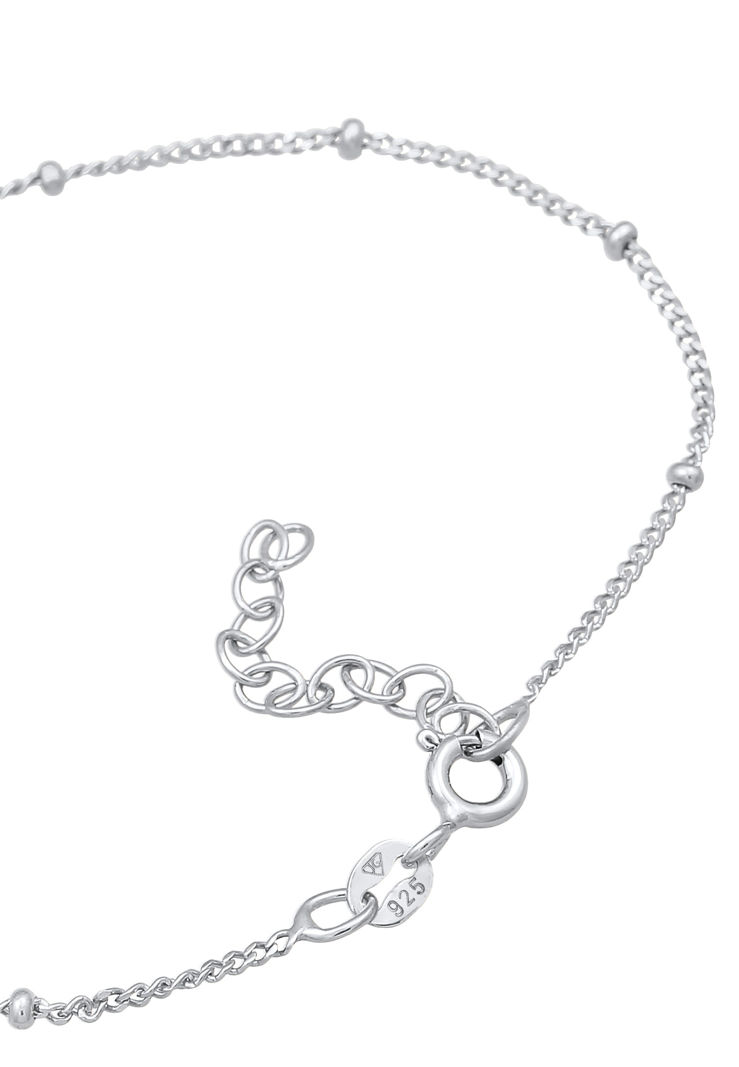 Elli Armkette »Armband Kugelkette Plättchen Disc 925 Silber«