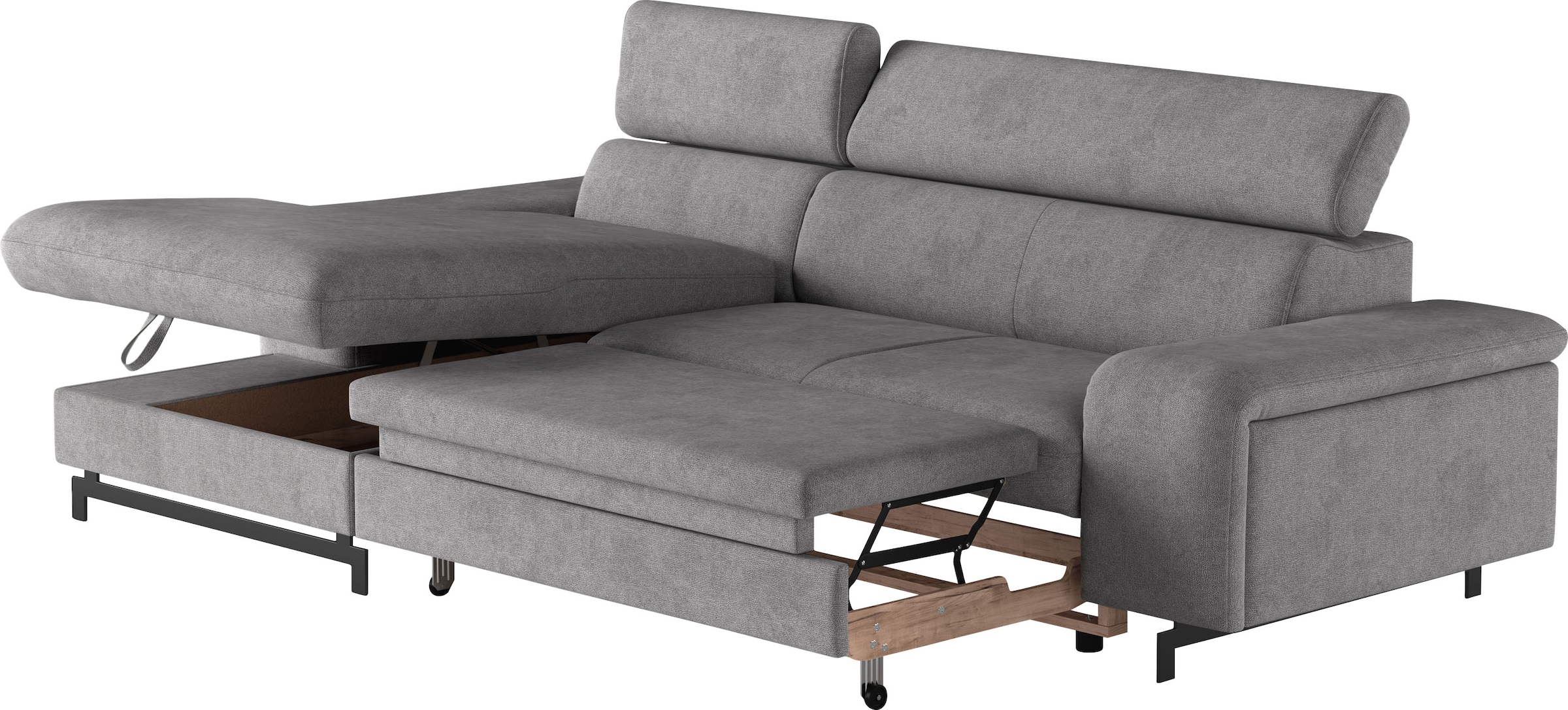 COTTA Ecksofa »Emma L-Form«, mit Kopfteilverstellung, wahlweise mit Bettfunktion & Bettkasten