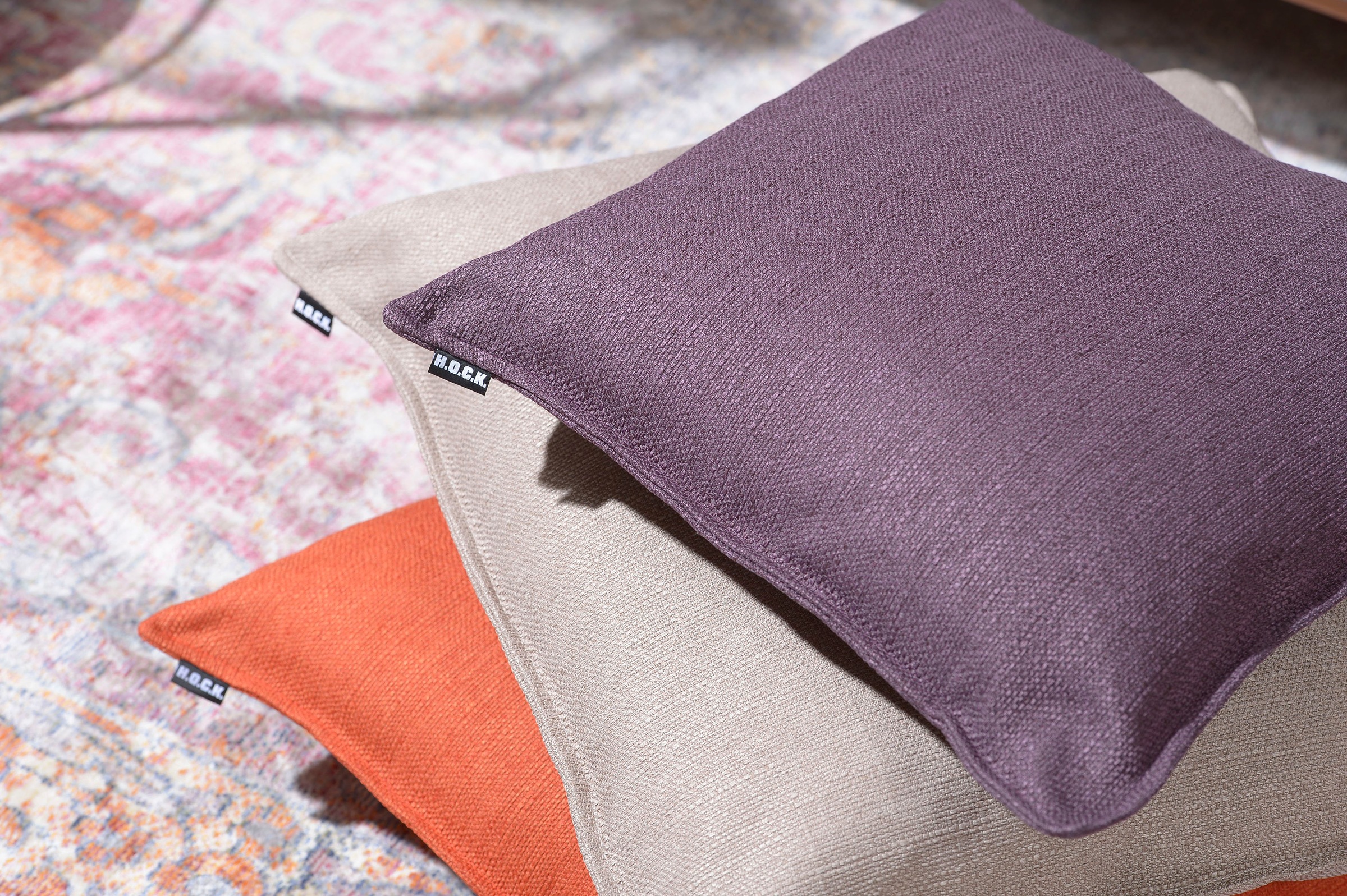 H.O.C.K. Dekokissen »Mali« einfarbig, Kissenhülle mit Füllung, 1 Stück