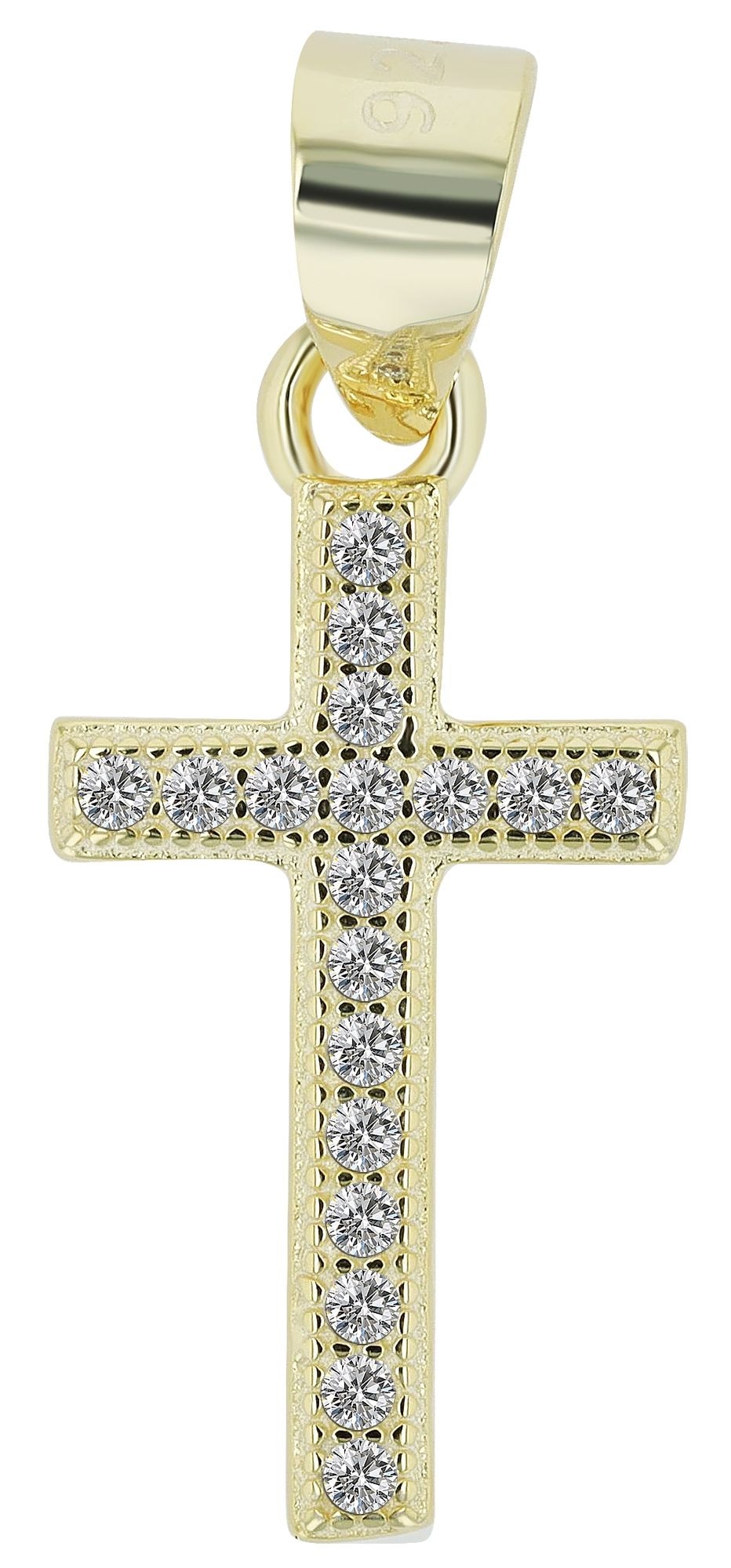 Adelia´s Kreuzanhänger »Damen Anhänger ¿ Kreuz Kreuzanhänger aus 925 Silber mit Zirkonia«
