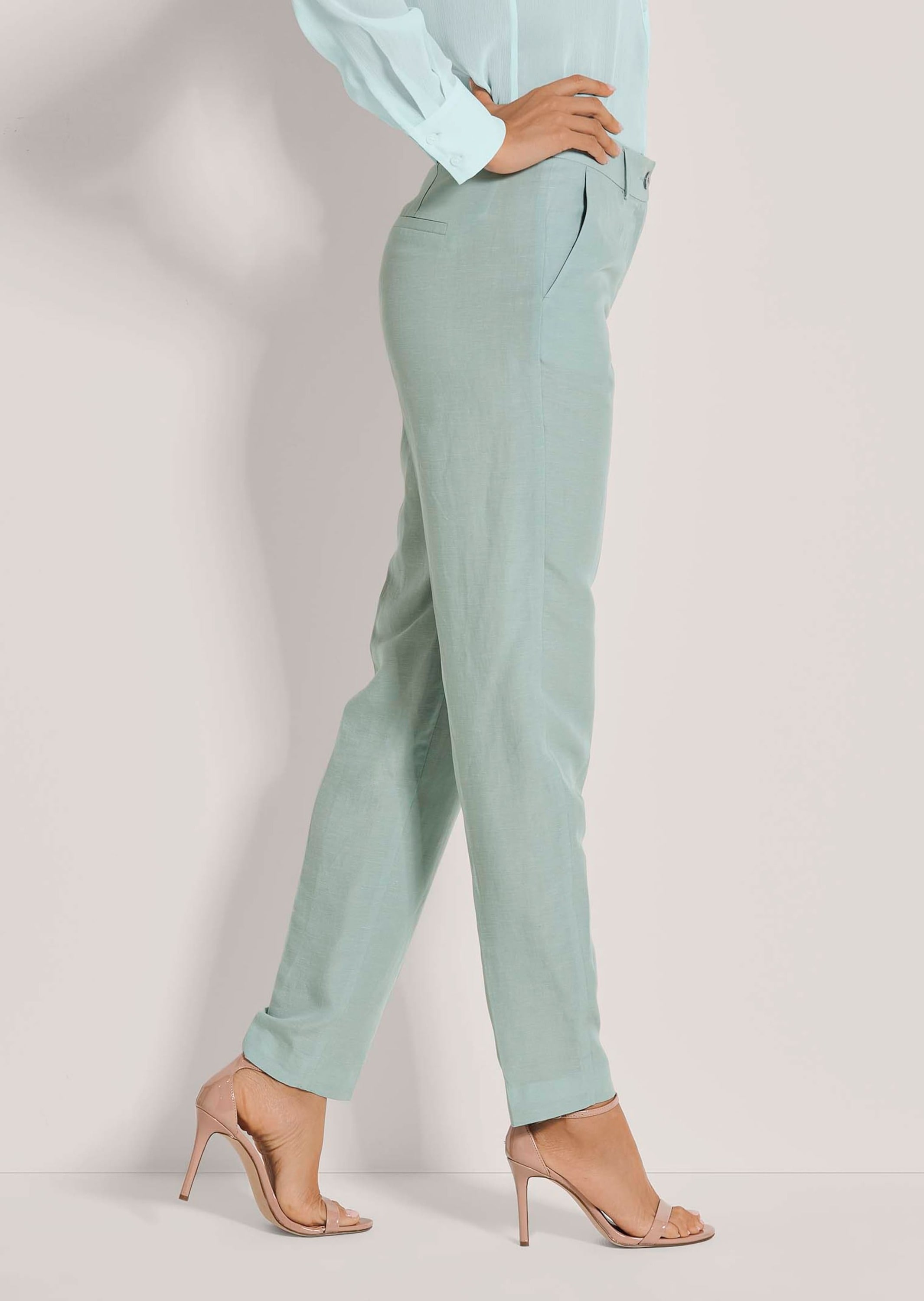 MADELEINE Bügelfaltenhose »Hose Bügelfalten-Hose mit Leinen«