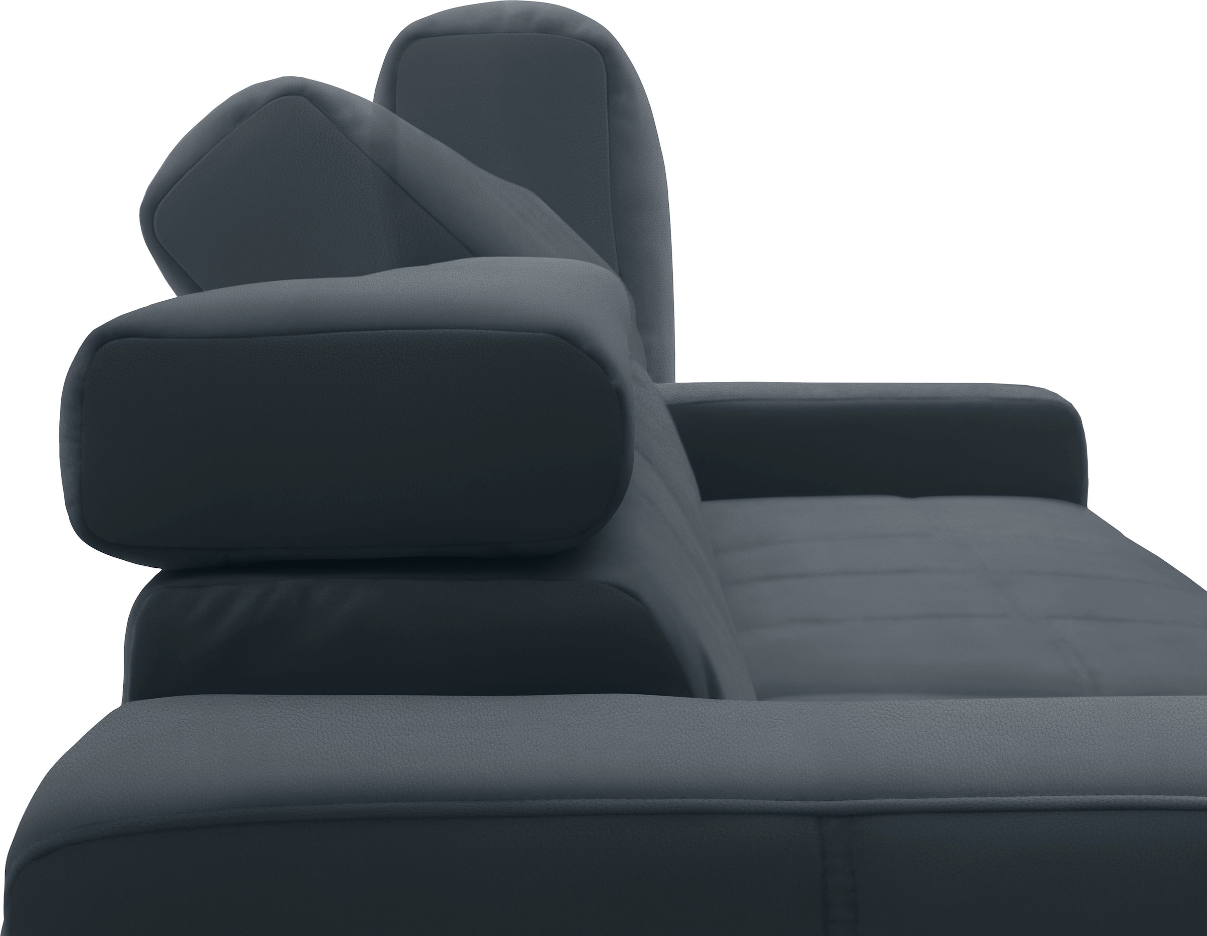 DOMO collection Ecksofa »Brandon B/T/H: 214/100/80 cm, L-Form«, Mit Kopfteilverstellung, auch in Leder und Cord, L-Form