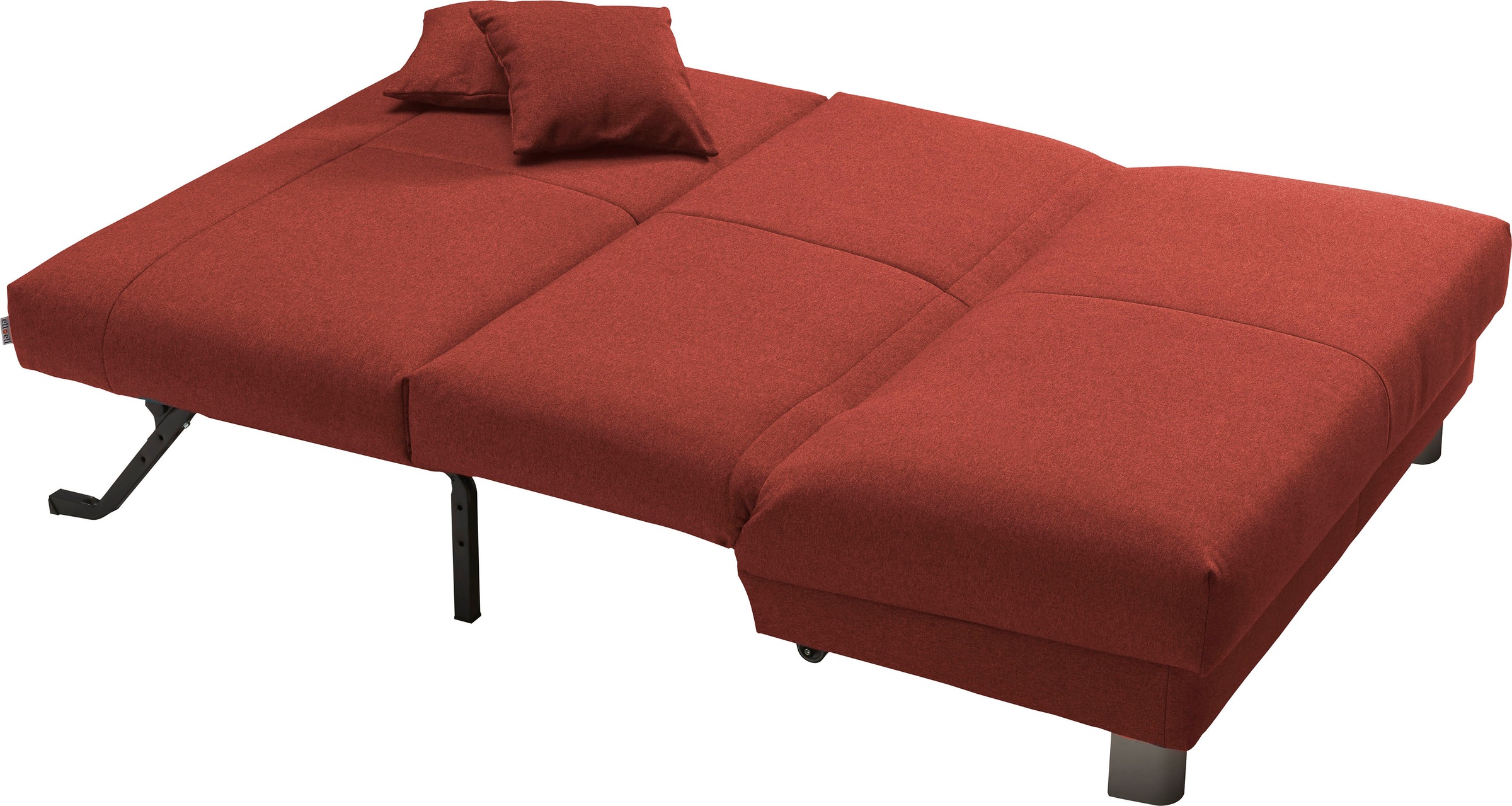 ell + ell Schlafsofa »Enny«, Liegefläche Breite 120 oder 140 cm, Liegehöhe 45 cm, Füße alufarben