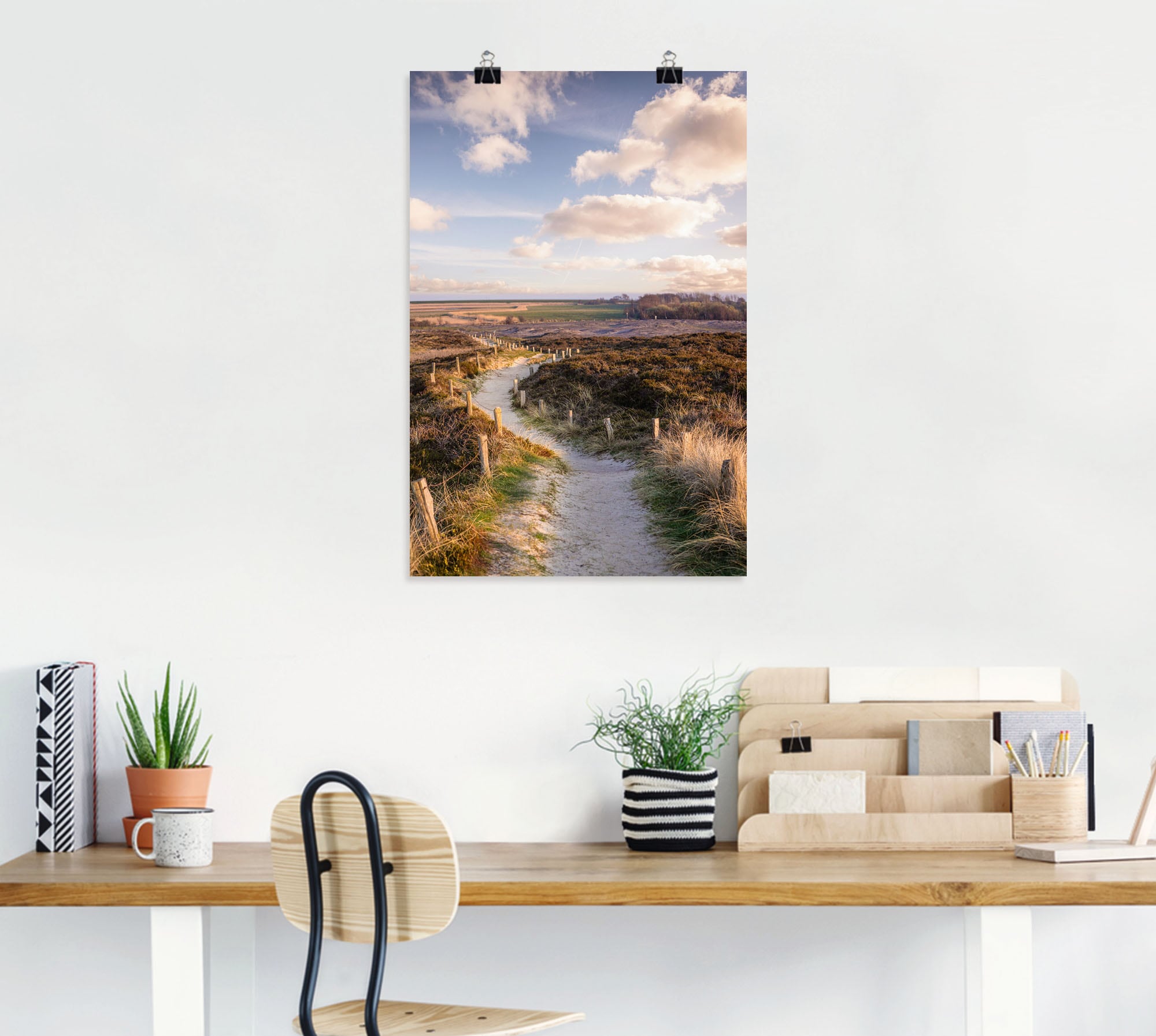 Artland Wandbild »Weg durch Naturschutzgebiet Morsum-Kliff«, Felder, (1 St.), als Leinwandbild, Poster in verschied. Größen
