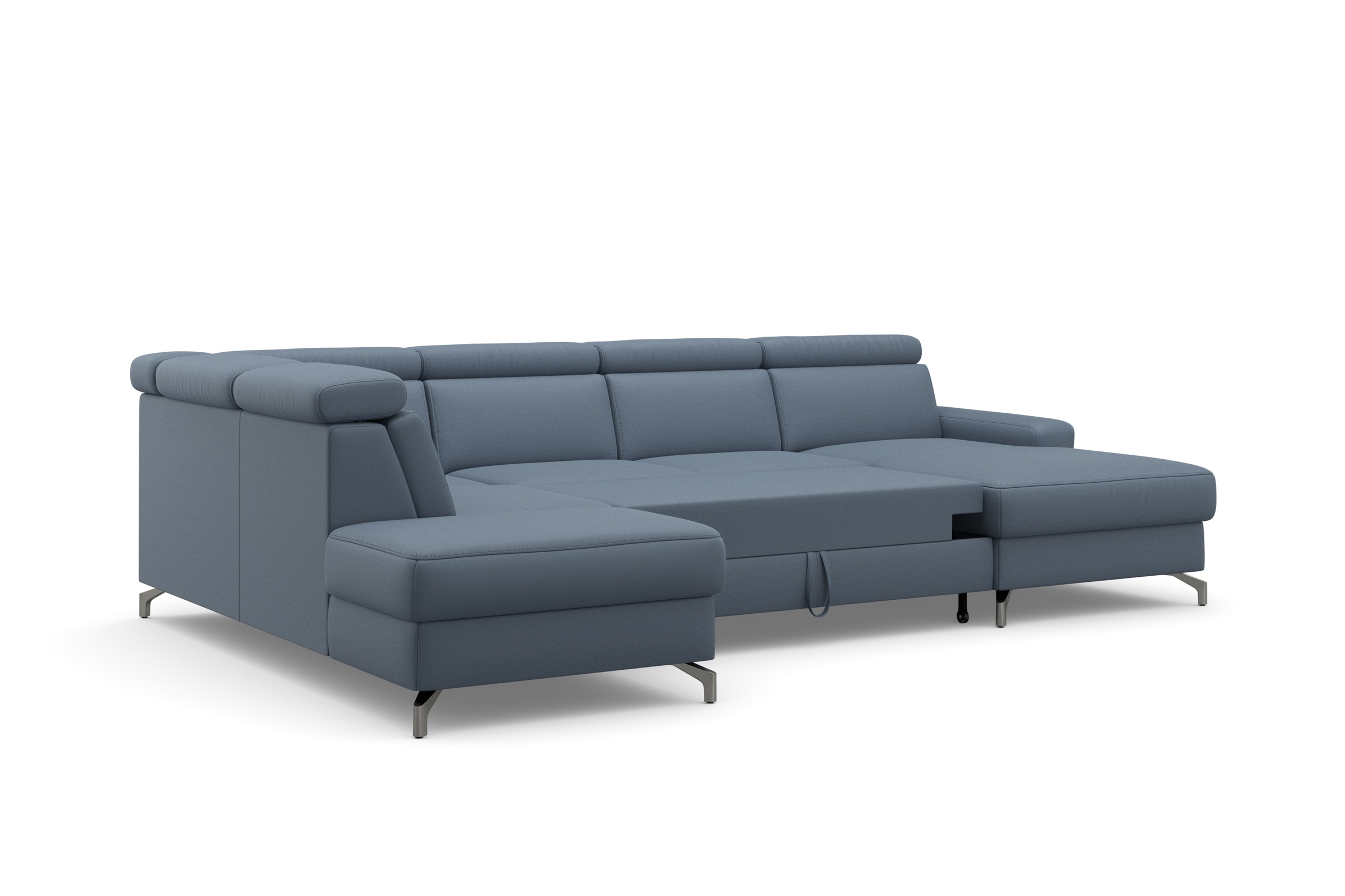 sit&more Wohnlandschaft »Scarlett U-Form«, inklusive Kopfteilverstellung, wahlweise mit Bettfunktion, Bettkasten