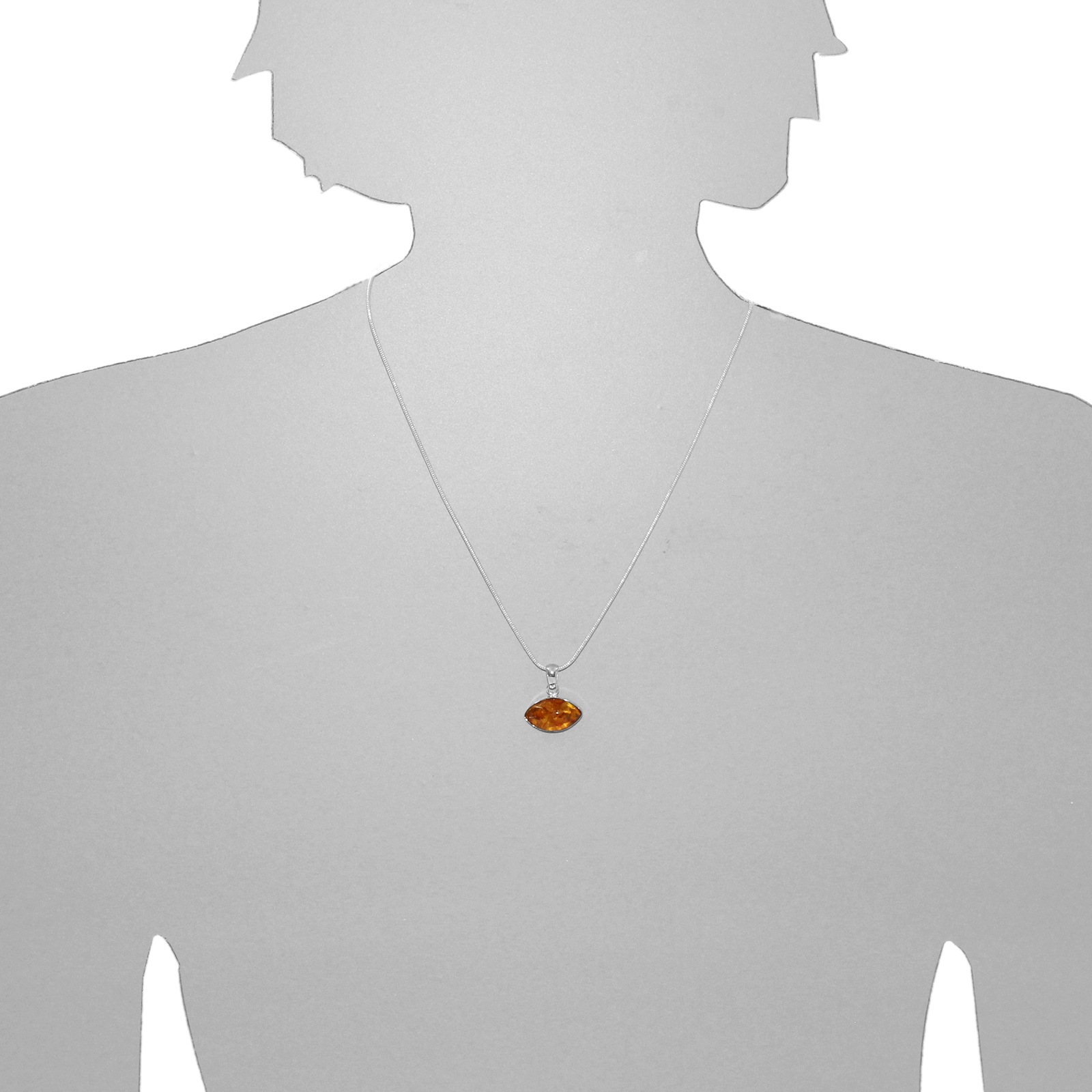 OSTSEE-SCHMUCK Kette mit Anhänger »- Macy Q - Silber 925/000 - Bernstein«