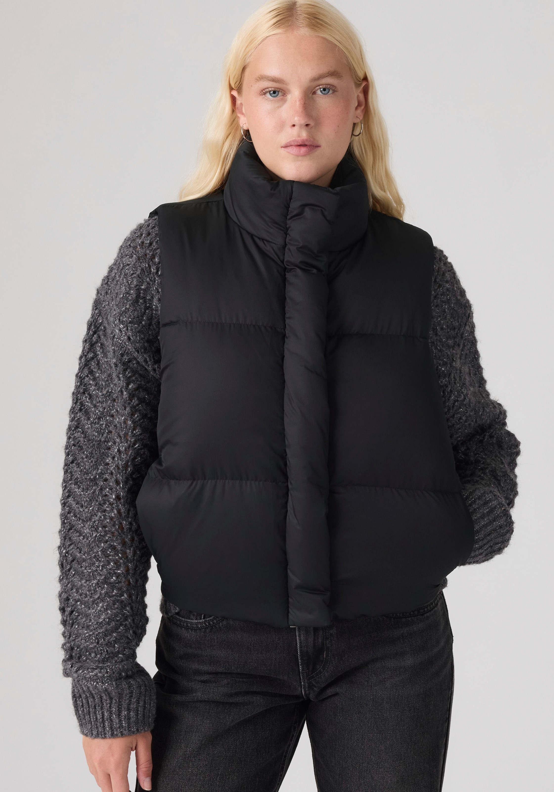Levi's® Steppweste »TATE BUBBLE PUFFER VEST« Durchgehender Reißverschluss und Druckknopfverschluss