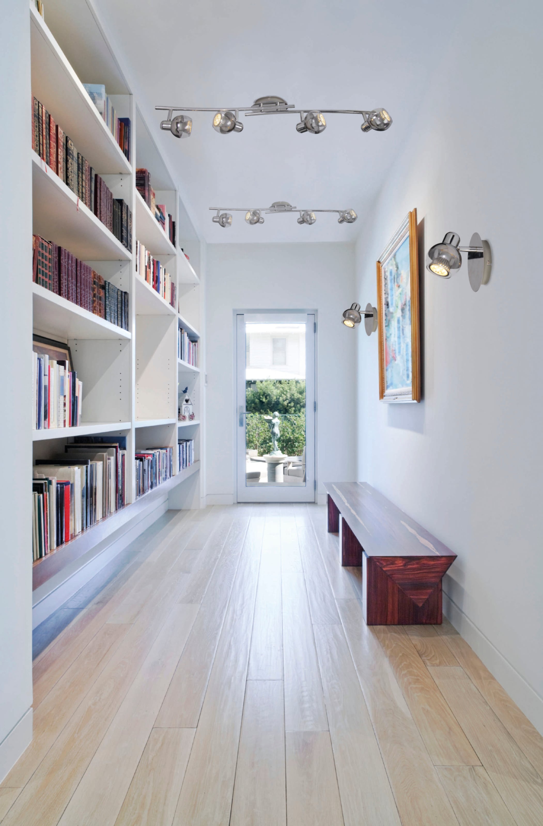 näve Wandstrahler »Boccia« GU10 1 Stk. Warmweiß 1flg. incl. LED GU10 6W, chrom, Glasschirm, verstellbarer Spot, D:14cm