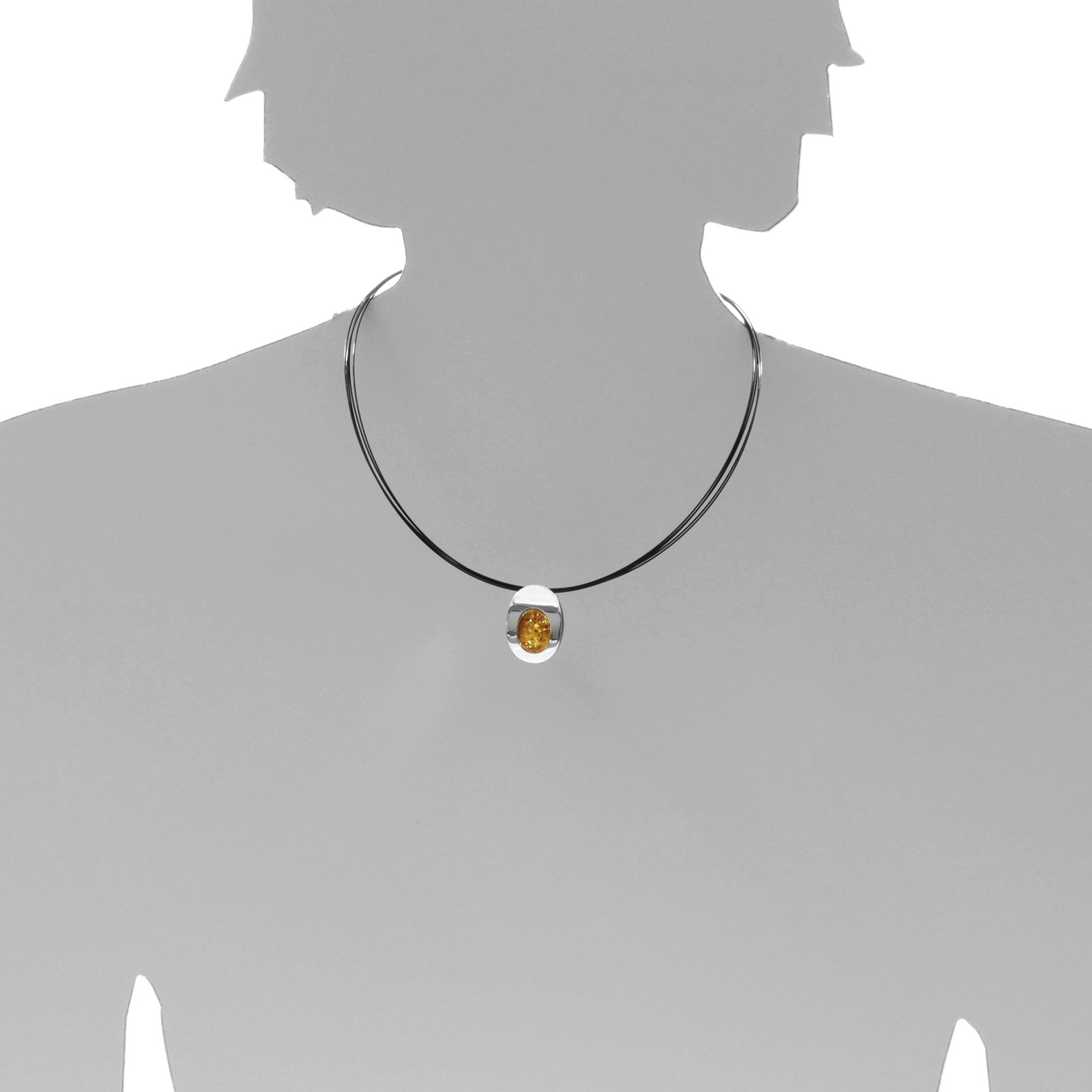 OSTSEE-SCHMUCK Kette mit Anhänger »- Gleiter-Rabea - Silber 925/000 - Bernstein«