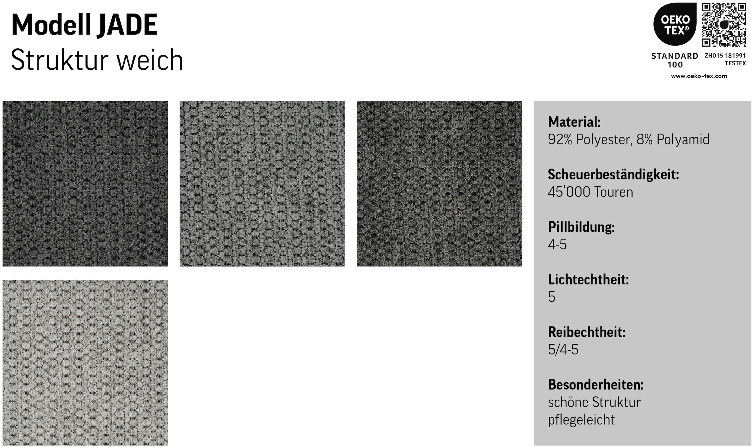 COTTA Ecksofa »Jade L Form, Breite: 270 cm, mit Kopfteilverstellung & Nierenkissen« optional elektr. Sitztiefenverstellung