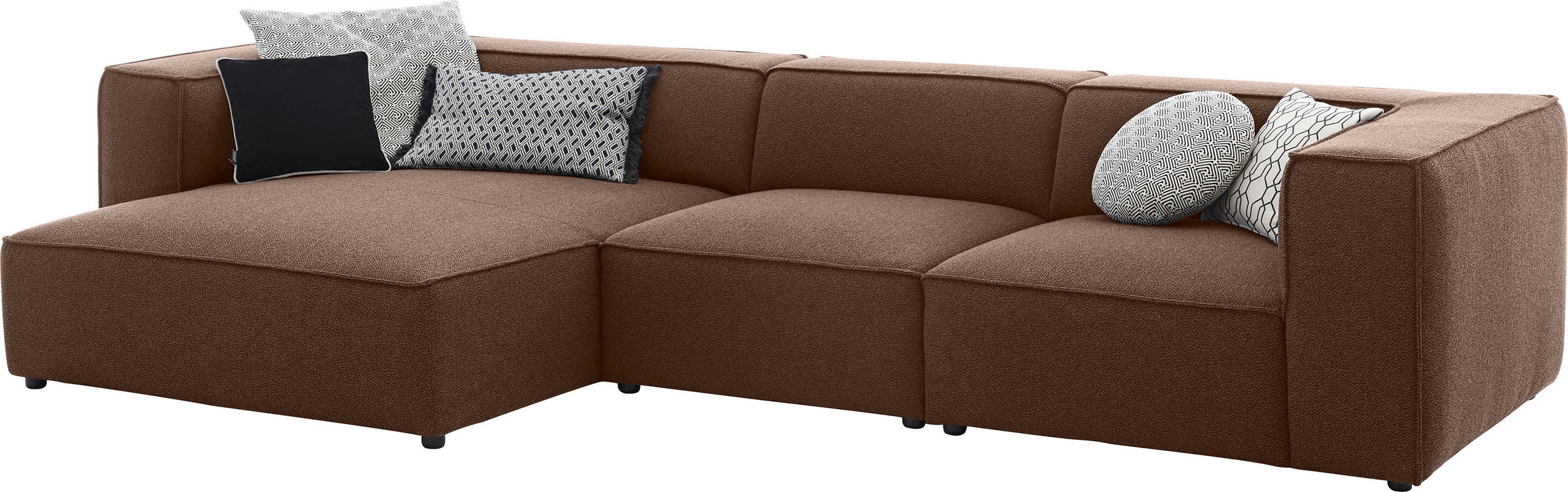 W.SCHILLIG Ecksofa »around-the-block«, mit eleganter Biese, mit Federkern, Breite 341 cm