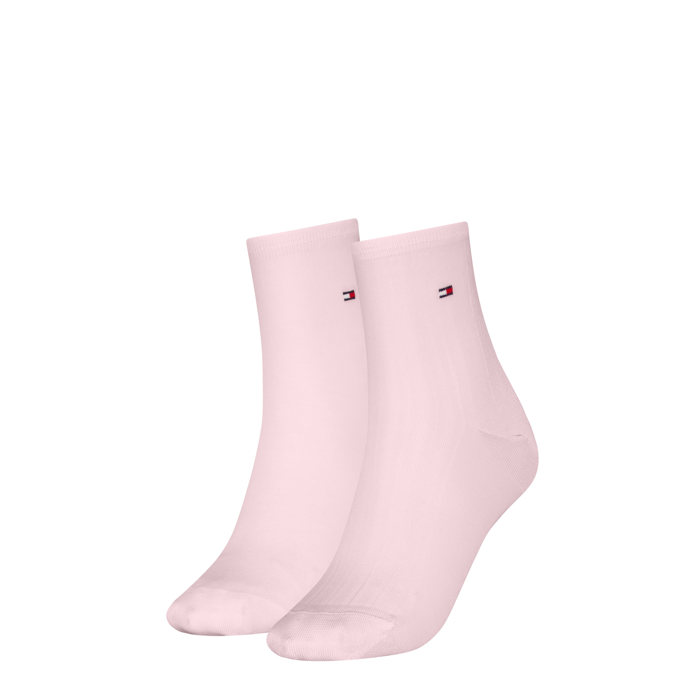 Tommy Hilfiger Kurzsocken »TH WOMEN SHORT SOCK 2P SHINE« 2 Paar,  mit feinem Rippendetail