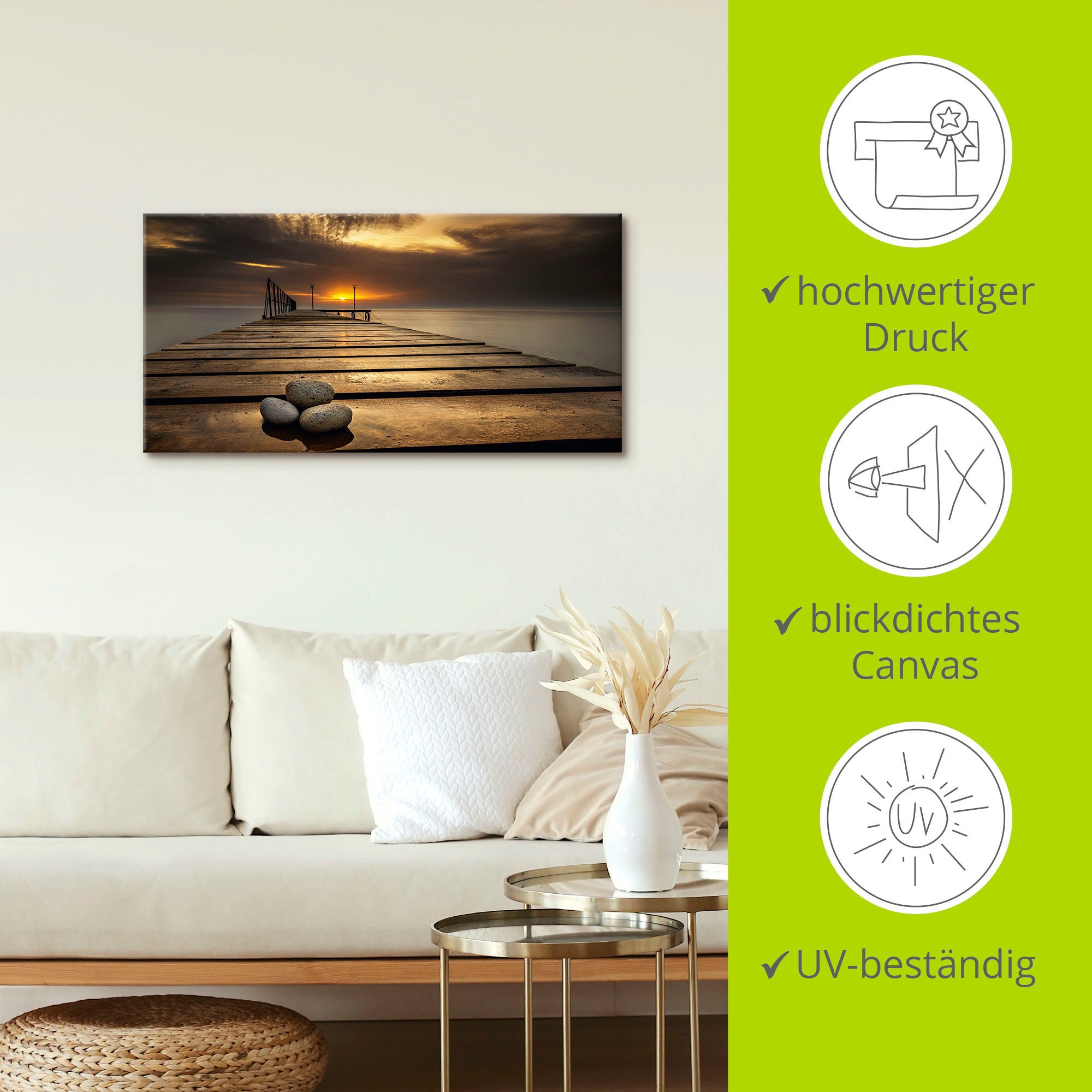Artland Wandbild »Sonnenaufgang am Schwarzen Meer«, Sonnenaufgang & -untergang, (1 St.), als Leinwandbild, Poster, Wandaufkleber in verschied. Größen