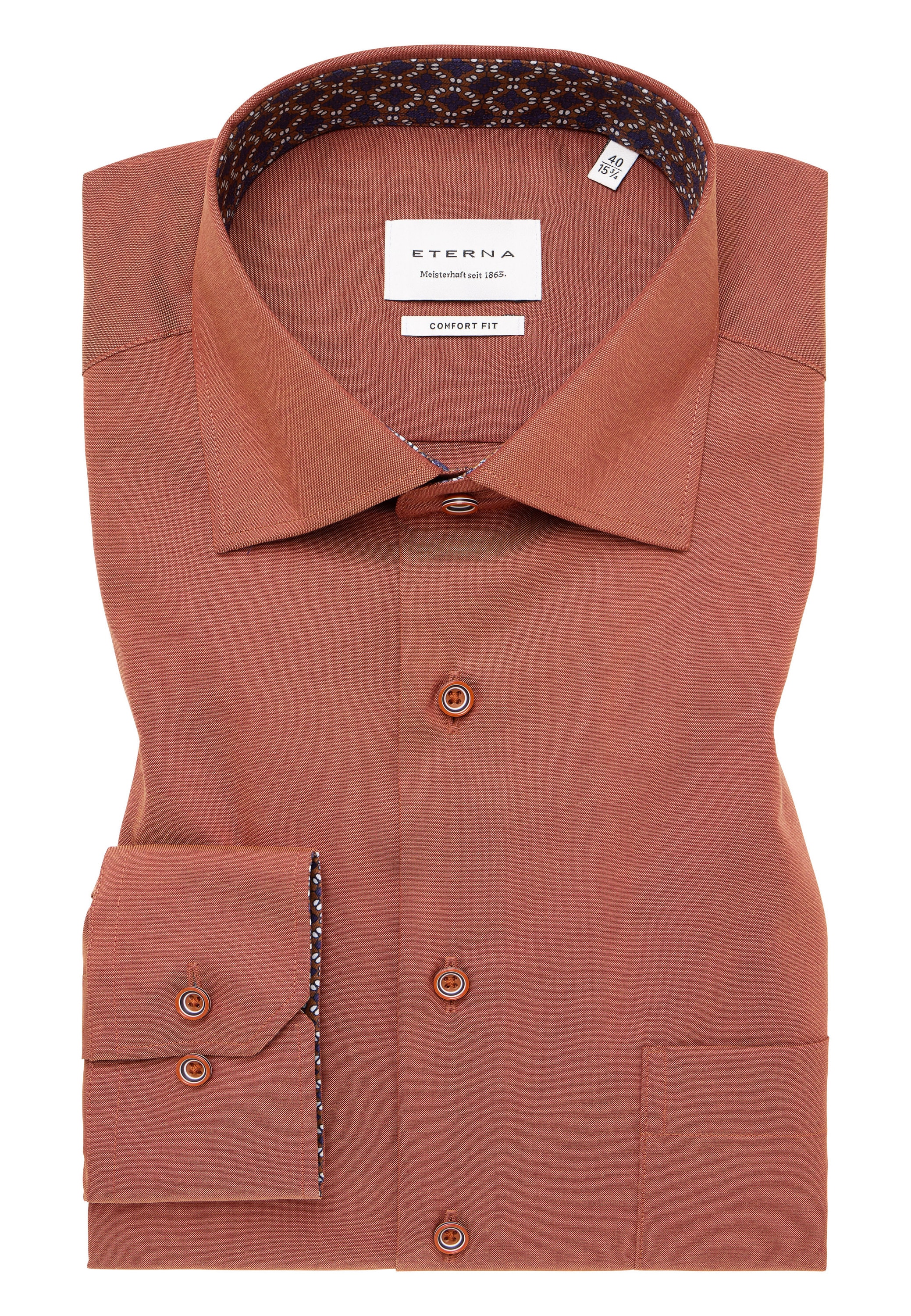 Eterna Langarmhemd »COMFORT FIT« NON IRON (bügelfrei)