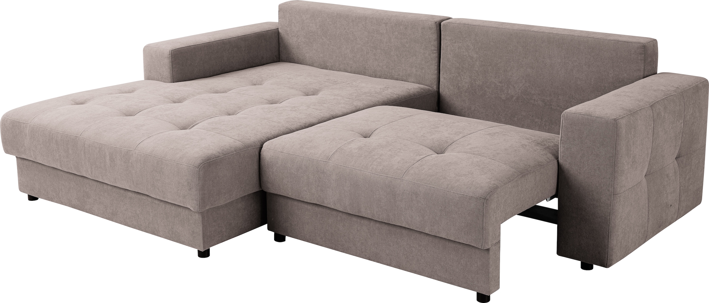 WERK2 Ecksofa »Indiana inkl. Bettfunktion & Bettkasten, bequem, Breite 270cm, L-Form« Moderne, elegante Polsterecke, Komfortpolsterung und losen Kissen.