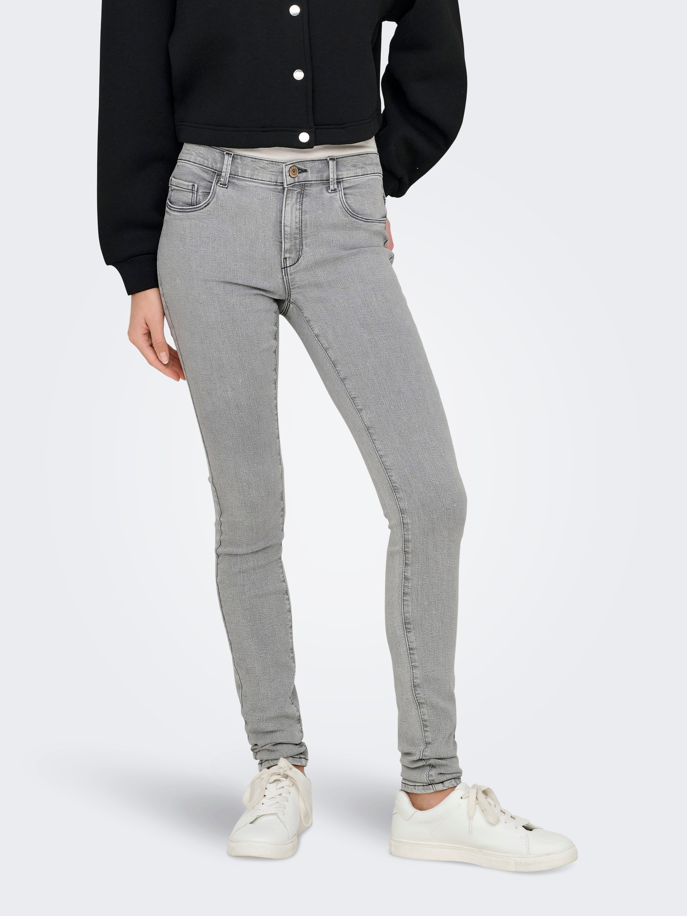 ONLY Skinny-fit-Jeans »ONLRAIN LIFE REG SKINNY DNM« mit Gürtelschlaufen
