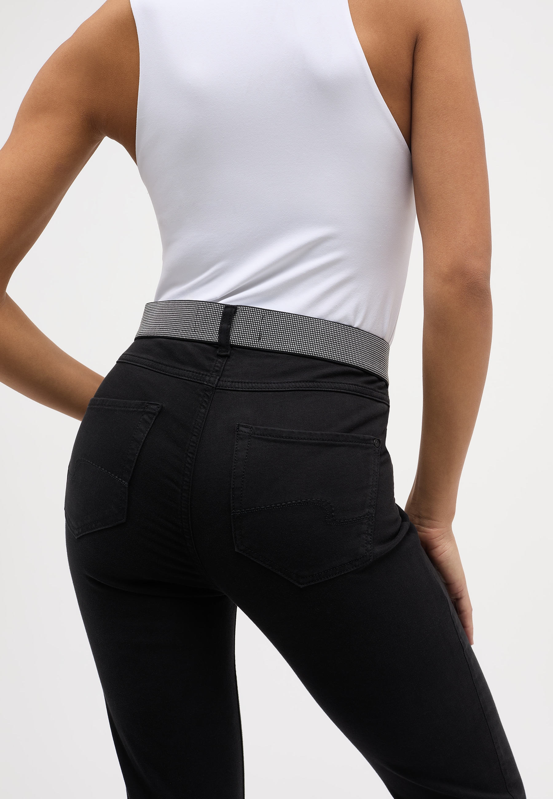 ANGELS 7/8-Hose »ORNELLA SPORTY«, mit auffälligem Bund