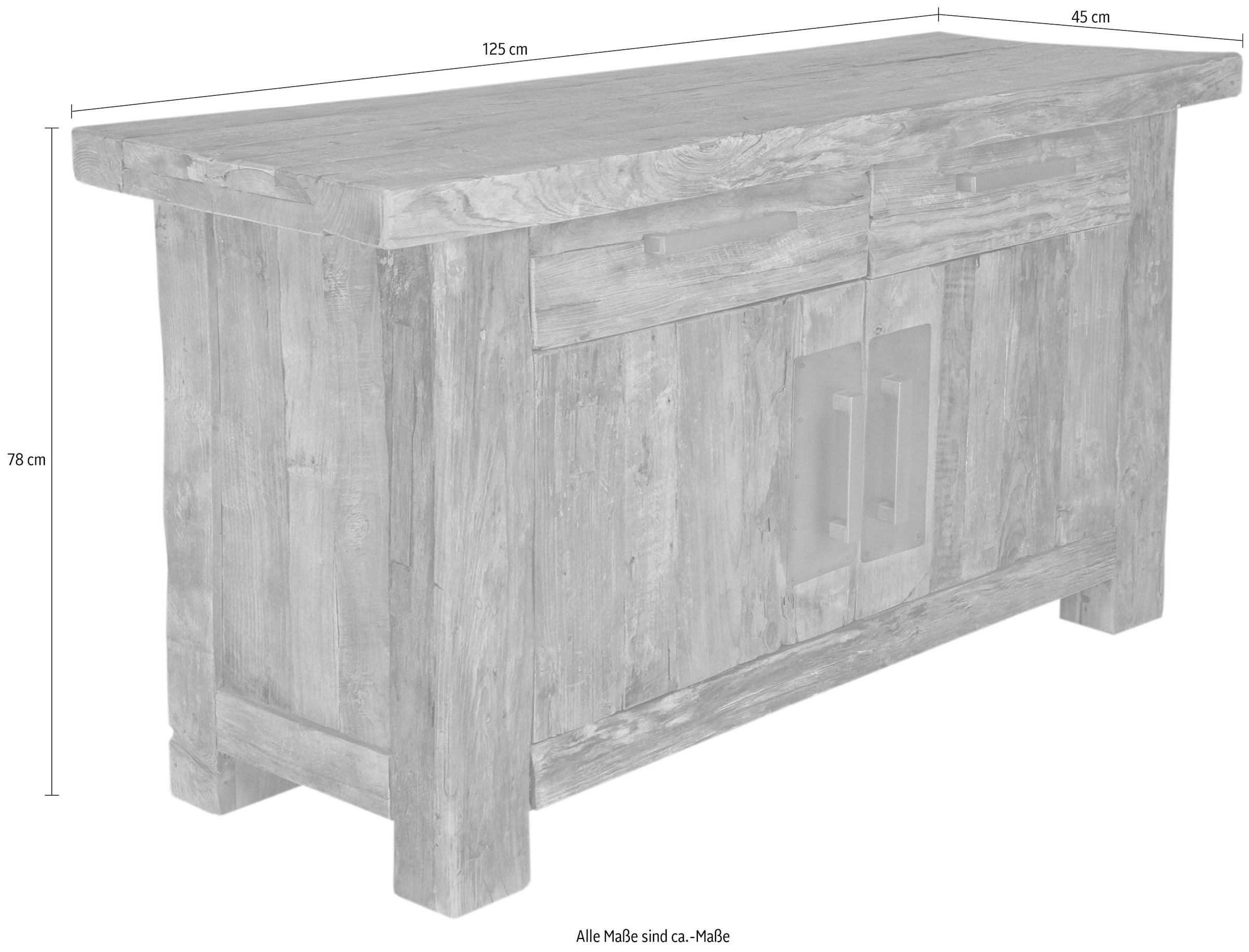 SIT Kommode »Coral«, aus recyceltem Teak-Altholz, Breite 125 cm
