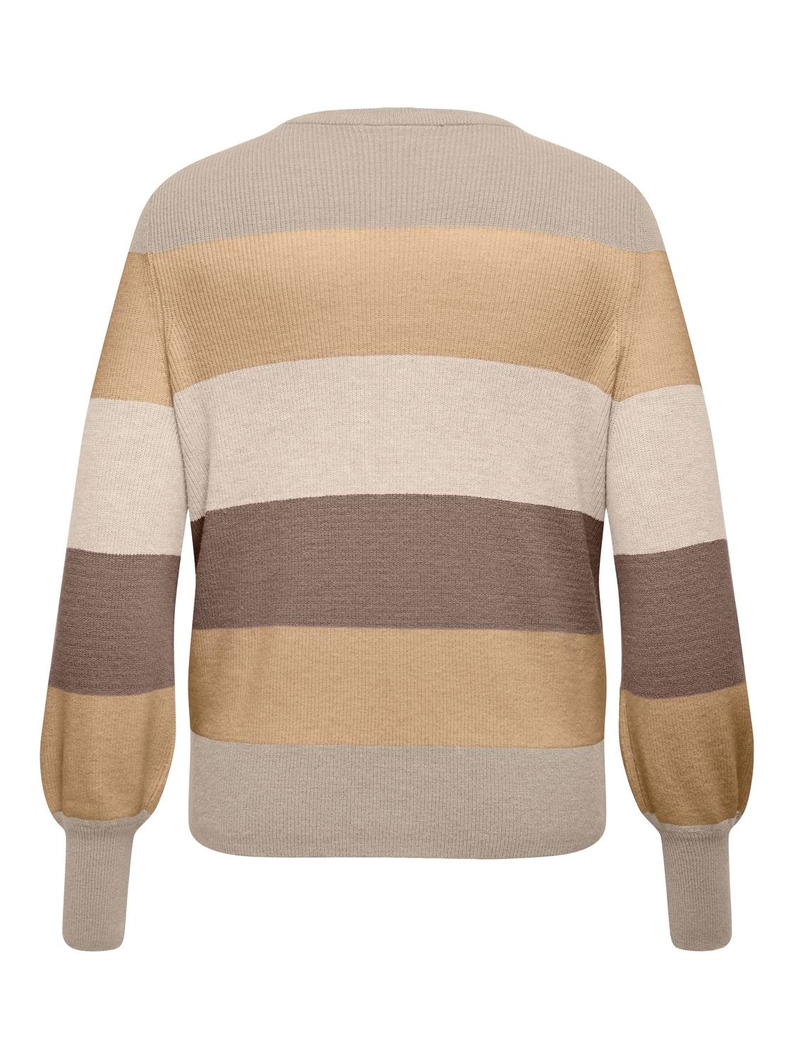 ONLY CARMAKOMA Strickpullover »CARNEW DARIA L/S STRIPE PULLOVER KNT«