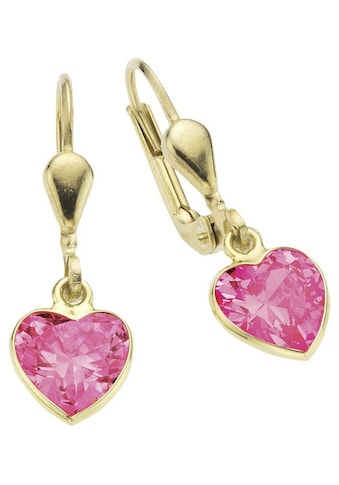 Firetti Paar Ohrhänger »Herz, glänzend«, mit Zirkonia kaufen