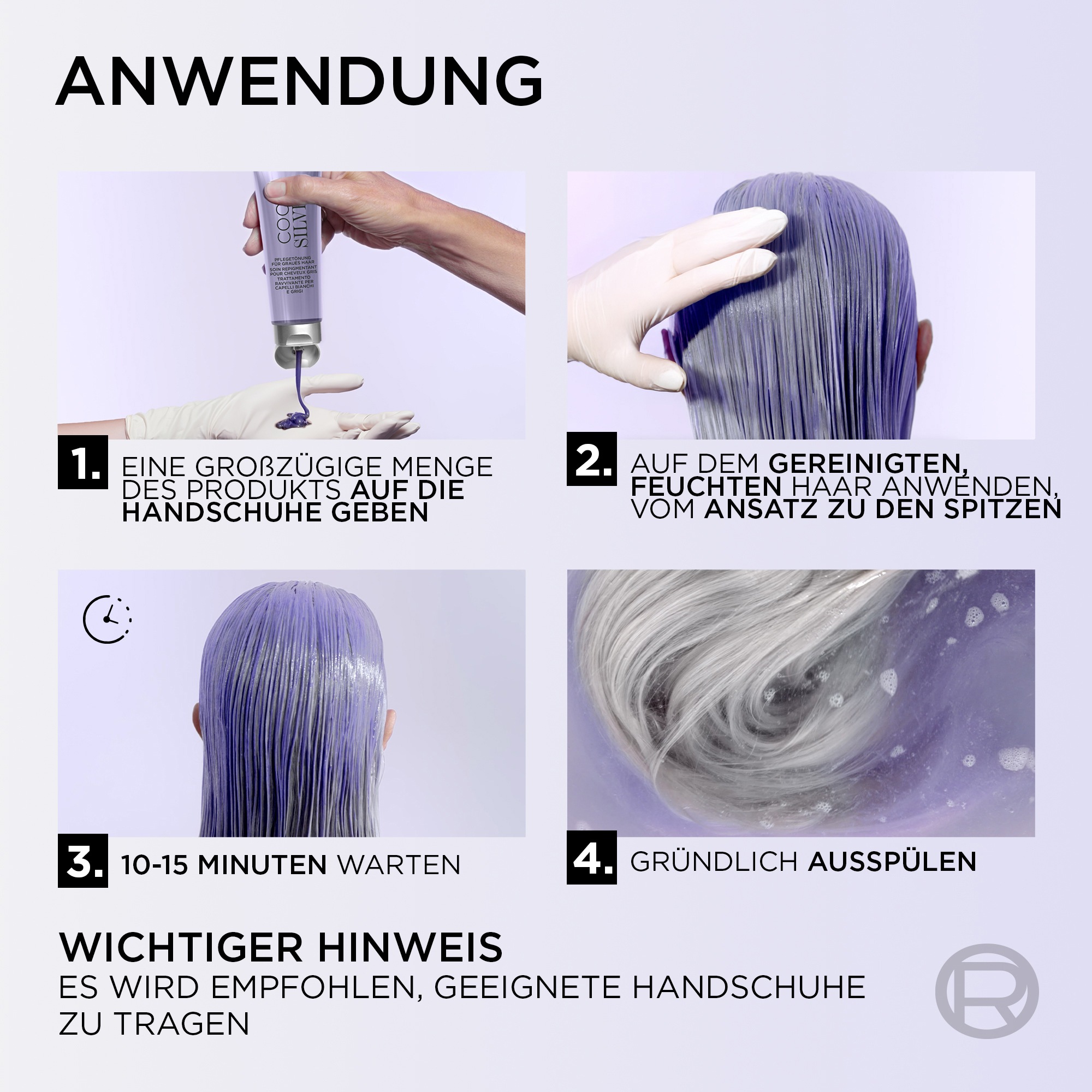L'ORÉAL PARIS Coloration »L'Oréal Paris Cool Silver Pflegetönung«, Natürlich wirkender Silberglanz für graues Haar, mit Anti-Gelbstich.