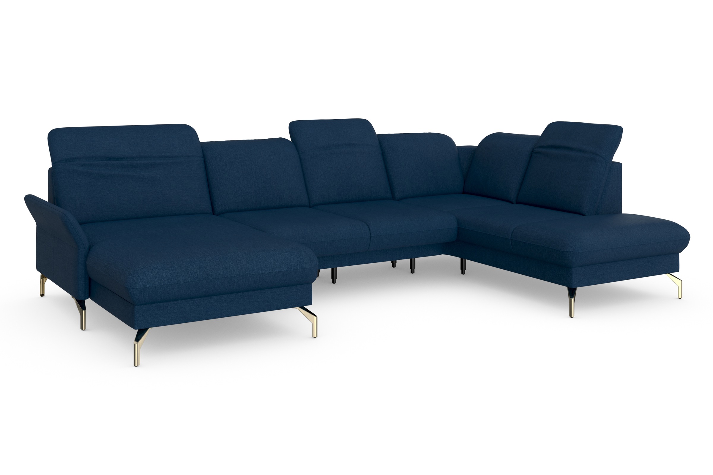 sit&more Wohnlandschaft »Fashion U-Form«, wahlweise mit Kopfteilverstellung, Vorziehsitz, motorisch, Nickelfüße