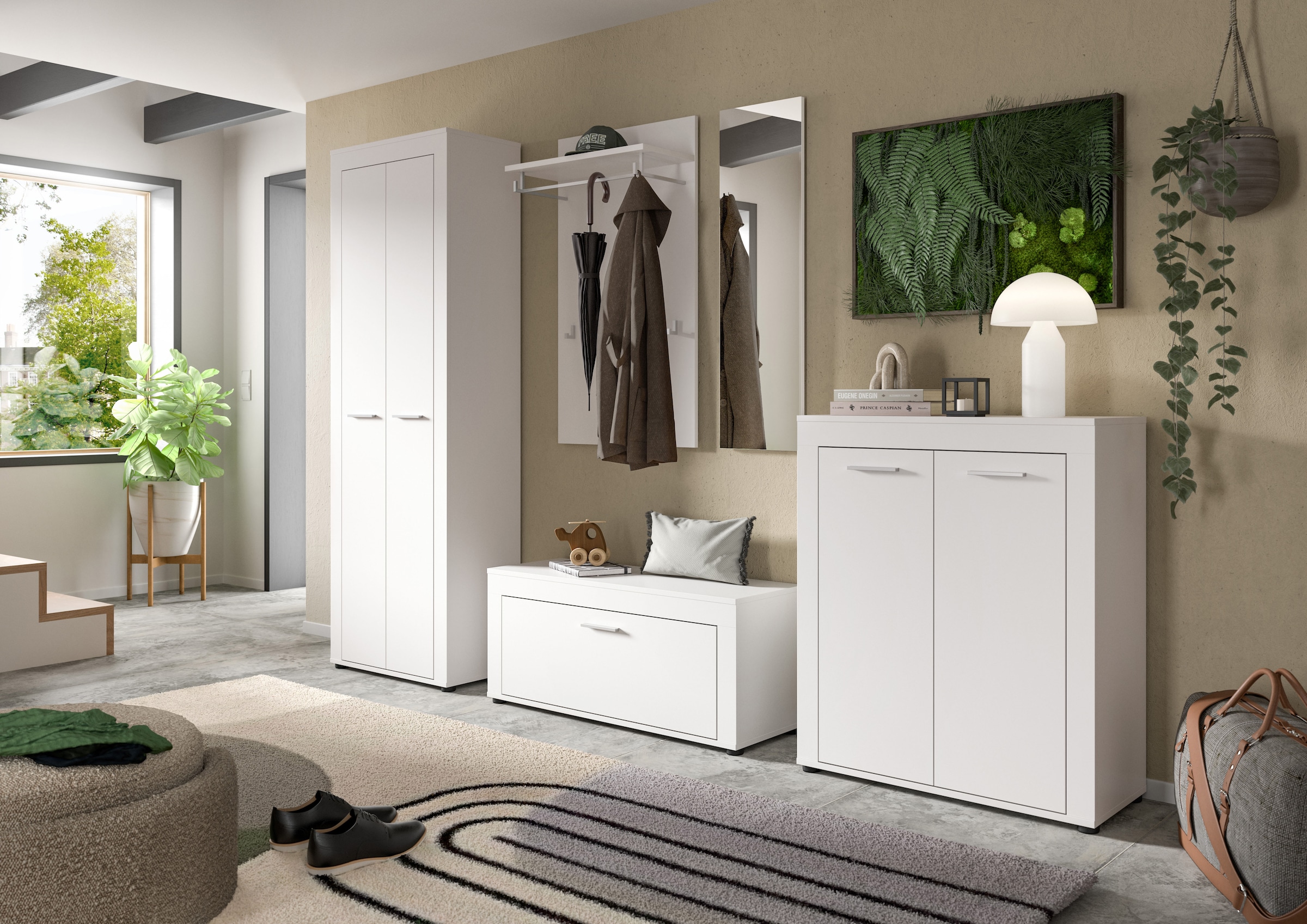 INOSIGN Schuhschrank »Aosta« Schuhschrank, Höhe 191 cm, 4 Fächer, Garderobenschrank, Flur, Diele